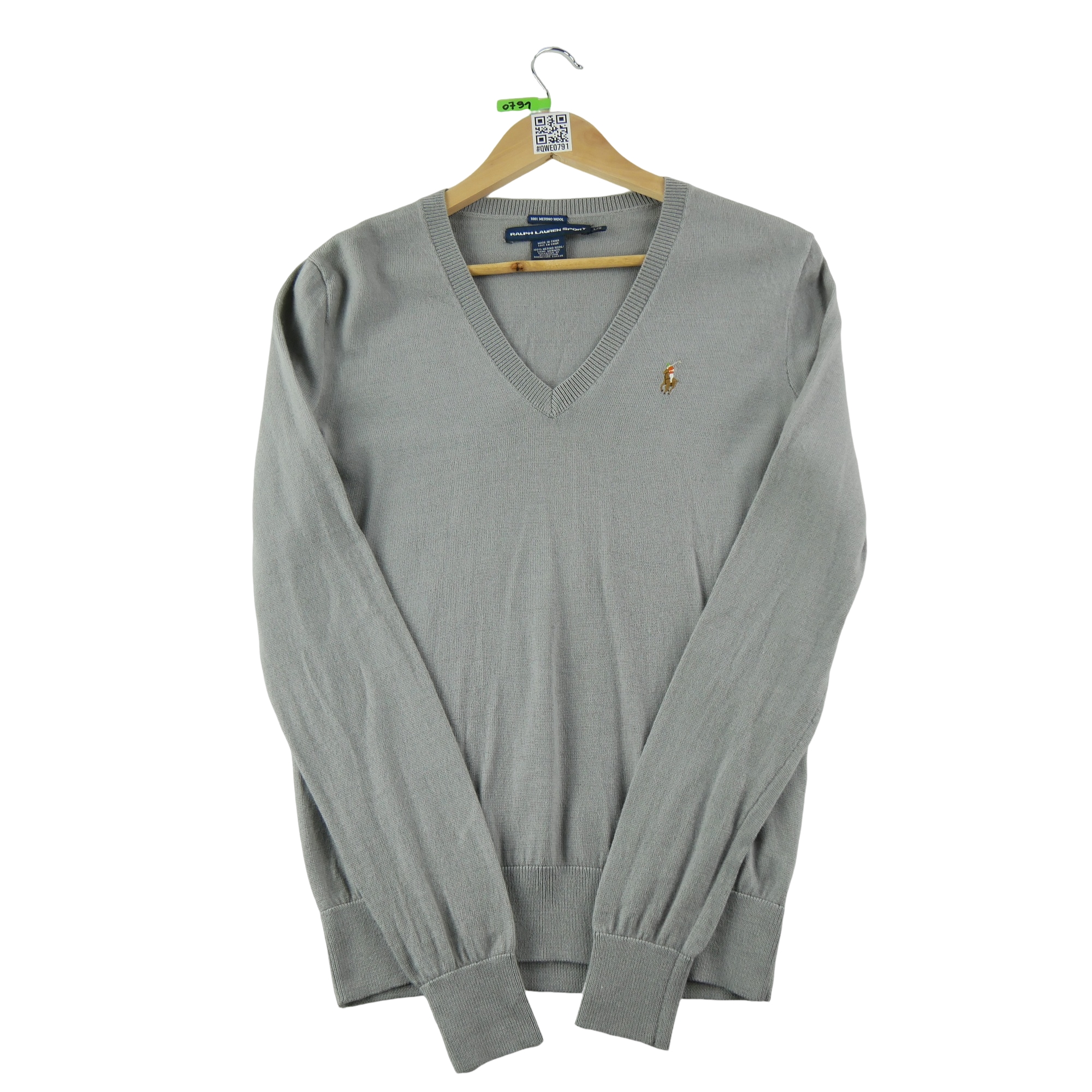 Pull Femme  col V Gris 1