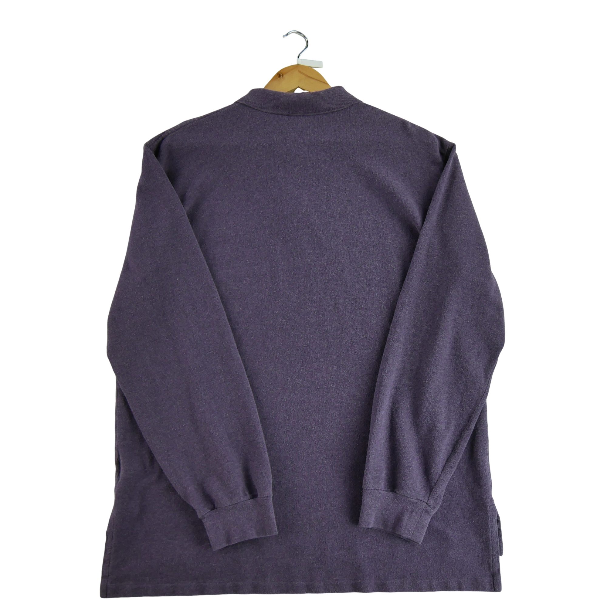 Polo manches longues Homme  Violet 2