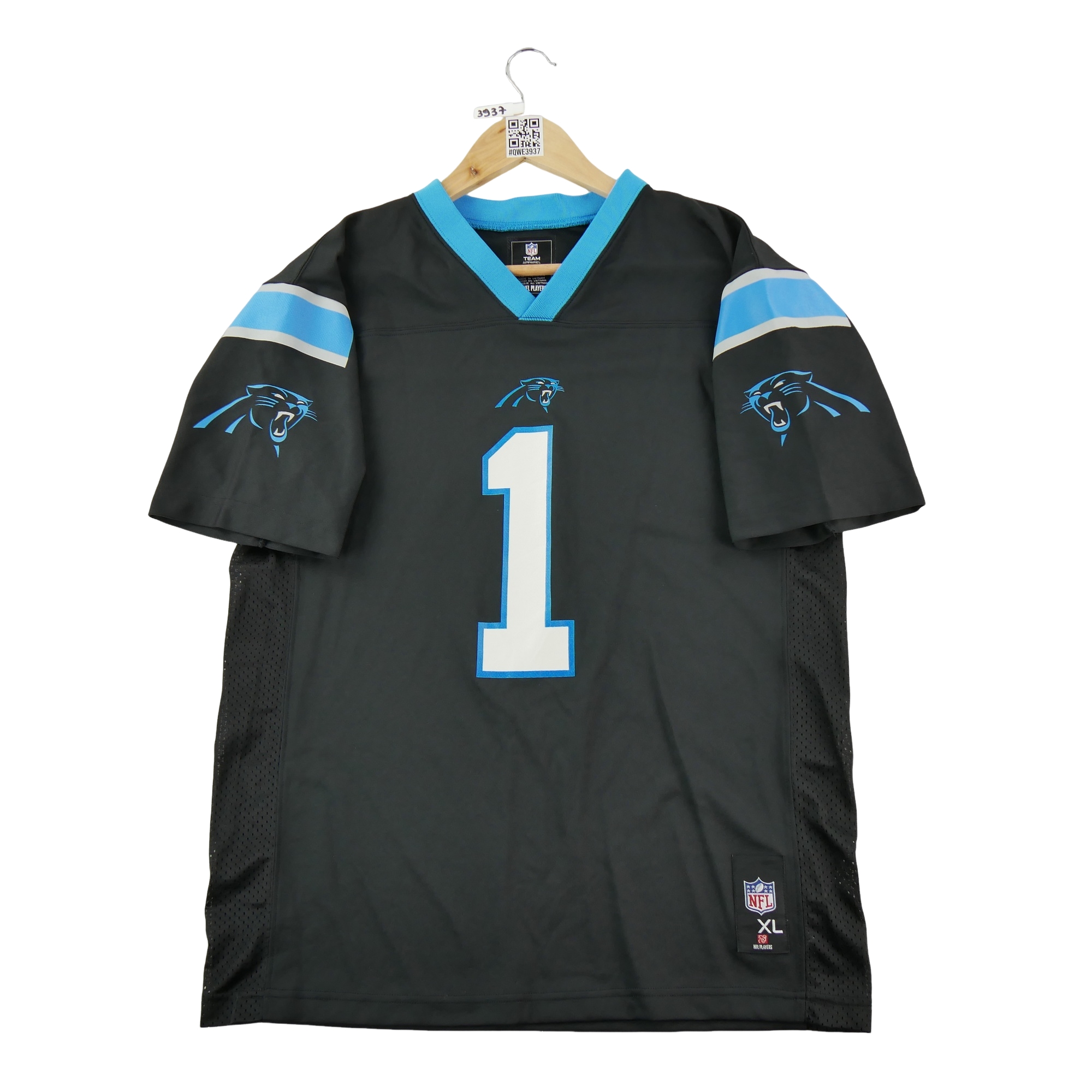 Maillot Homme NFL Carolina Panthers Noir 1