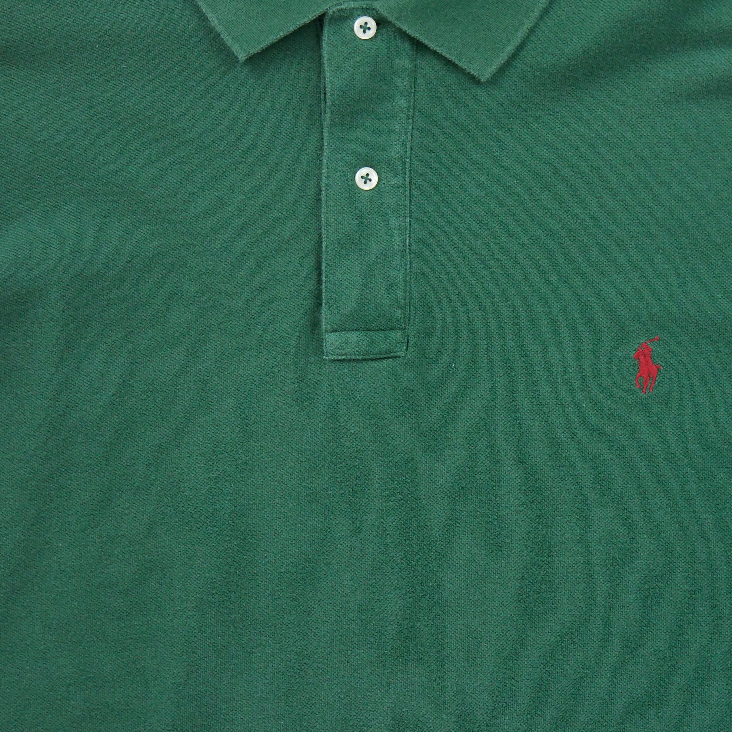Polo manches longues Homme Vert 4