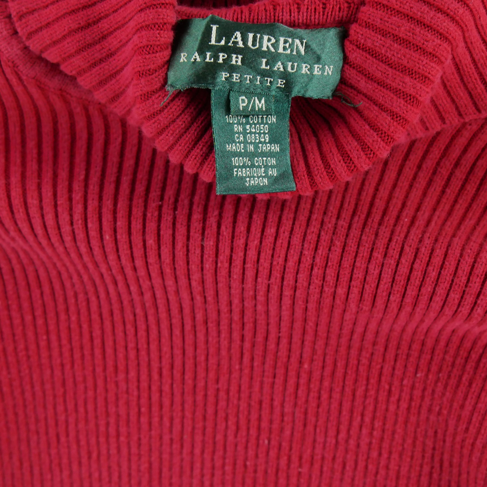Pull Femme  col roulé Rouge 4
