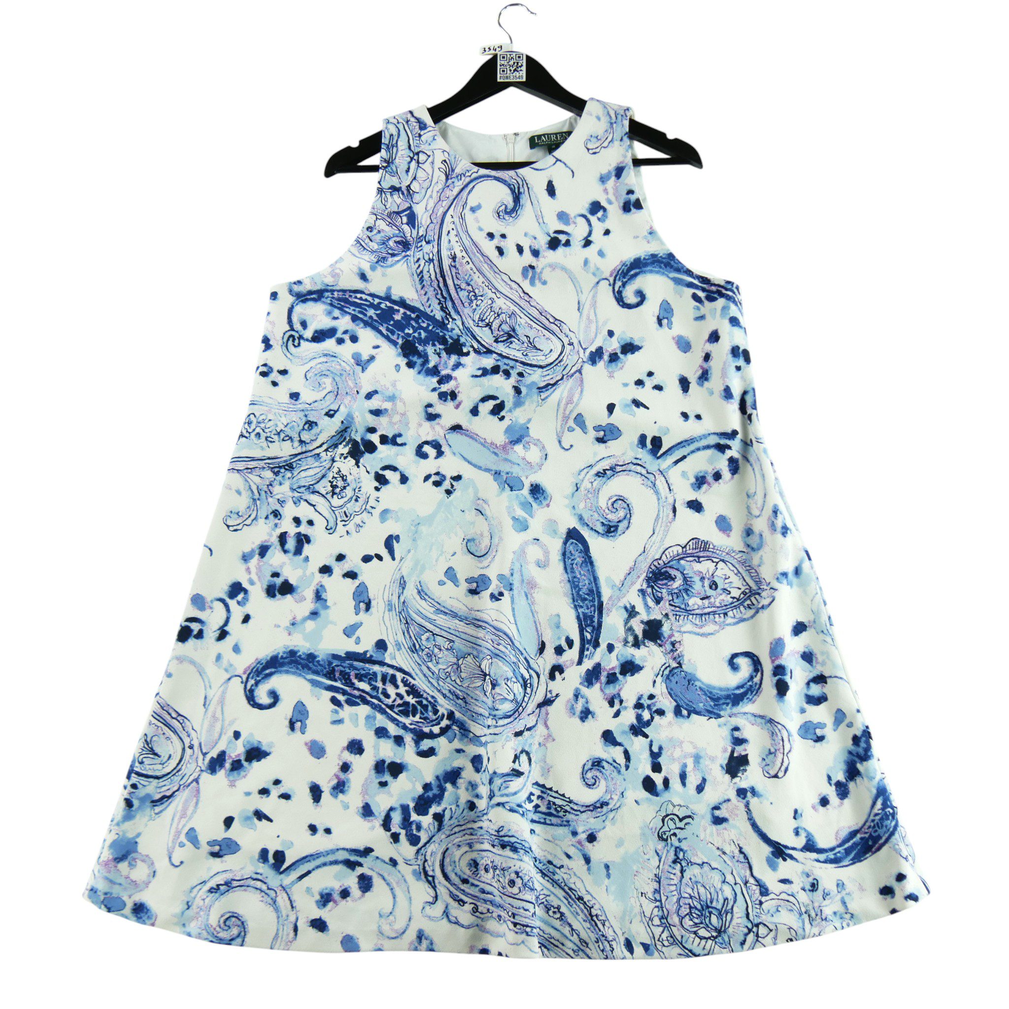 Robe Femme Crepe Paisley Bleu 1
