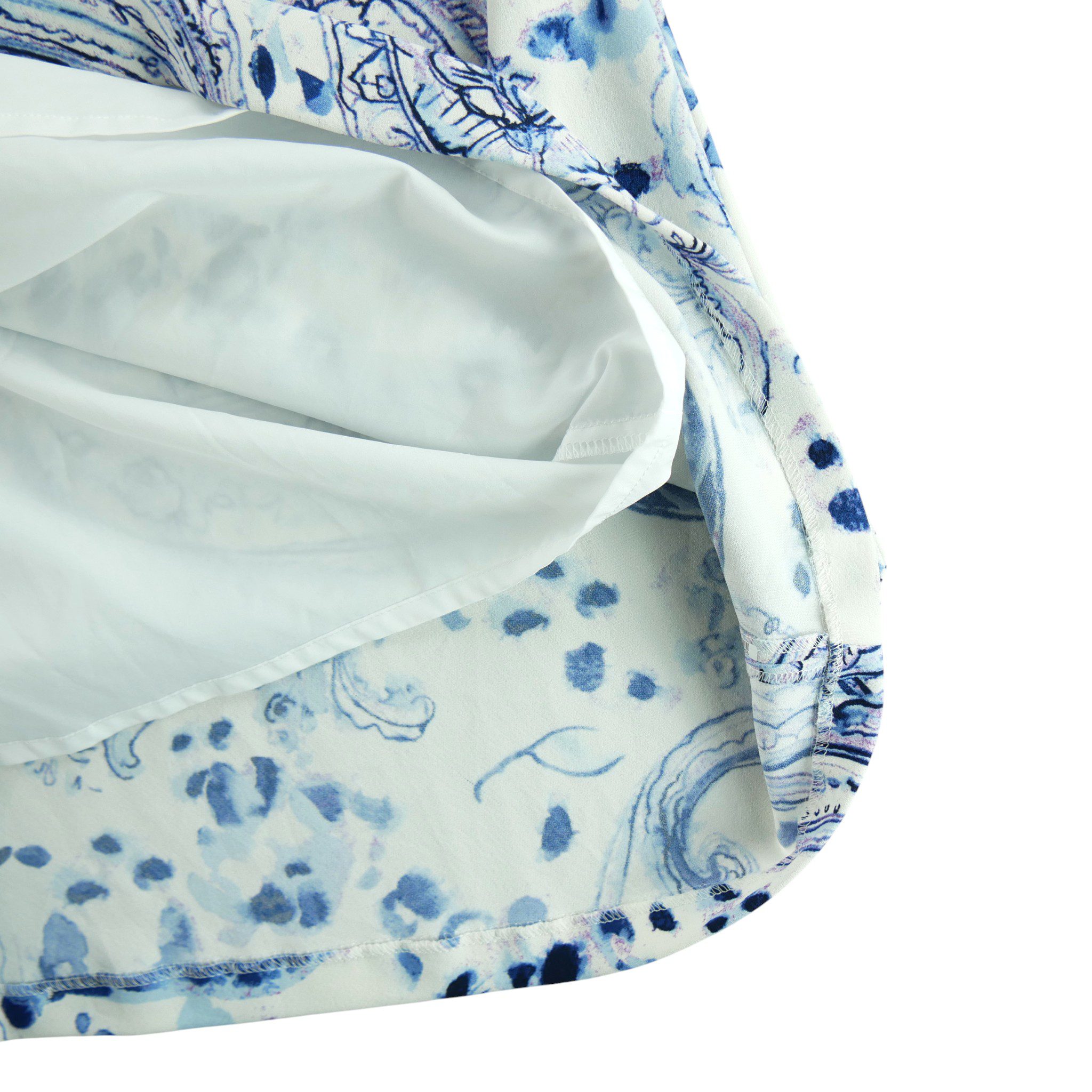 Robe Femme Crepe Paisley Bleu 5