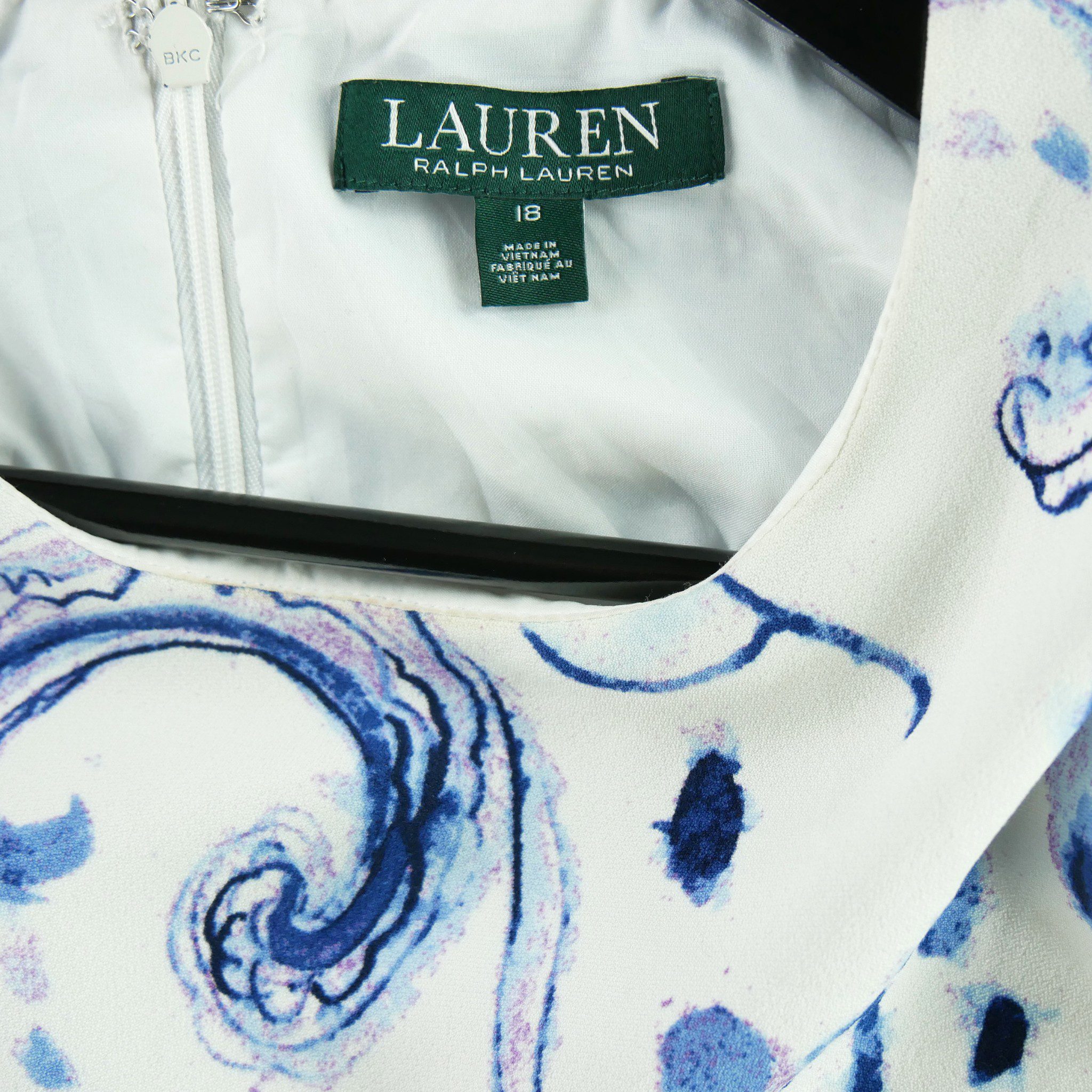 Robe Femme Crepe Paisley Bleu 6