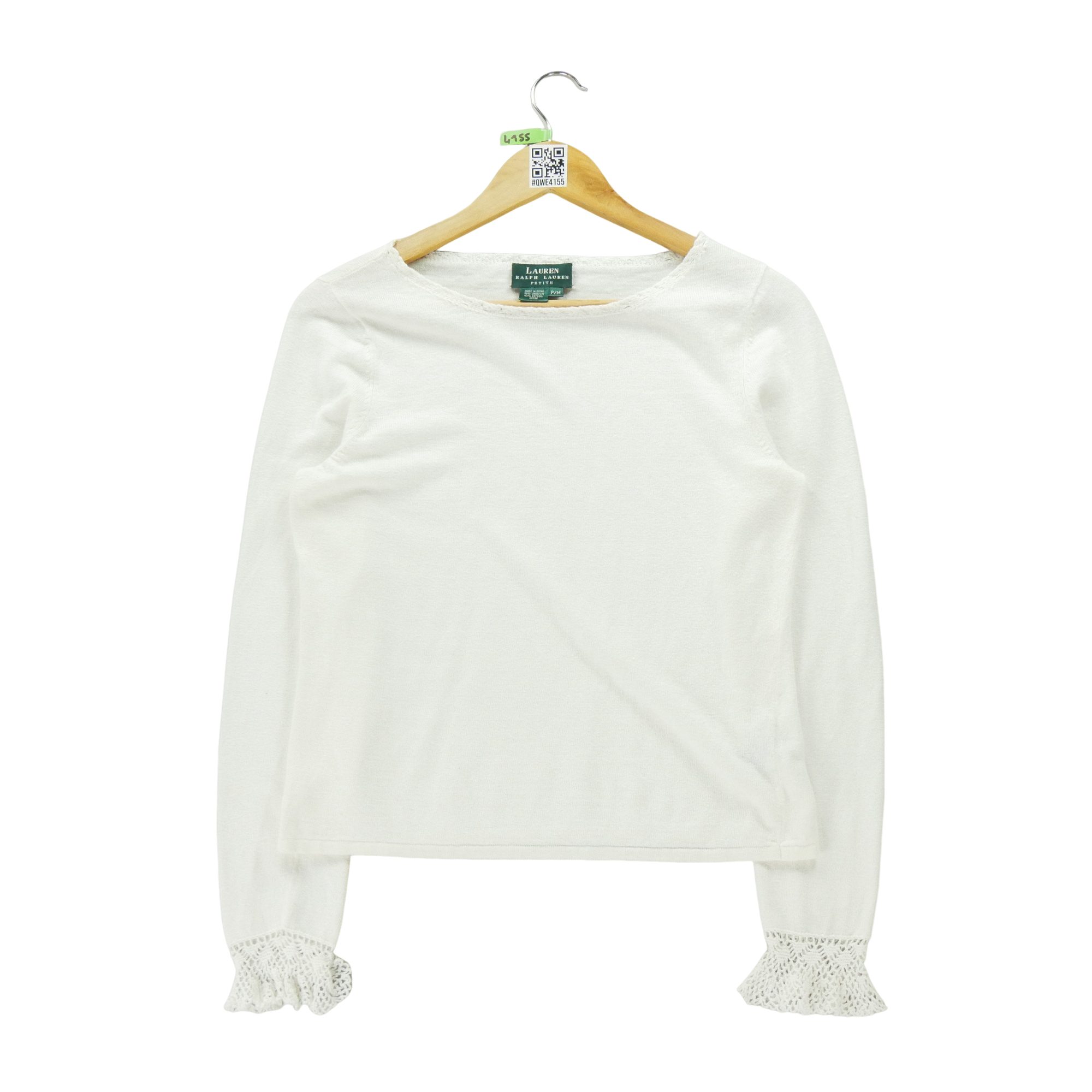 Pull Femme  en lin Blanc 1