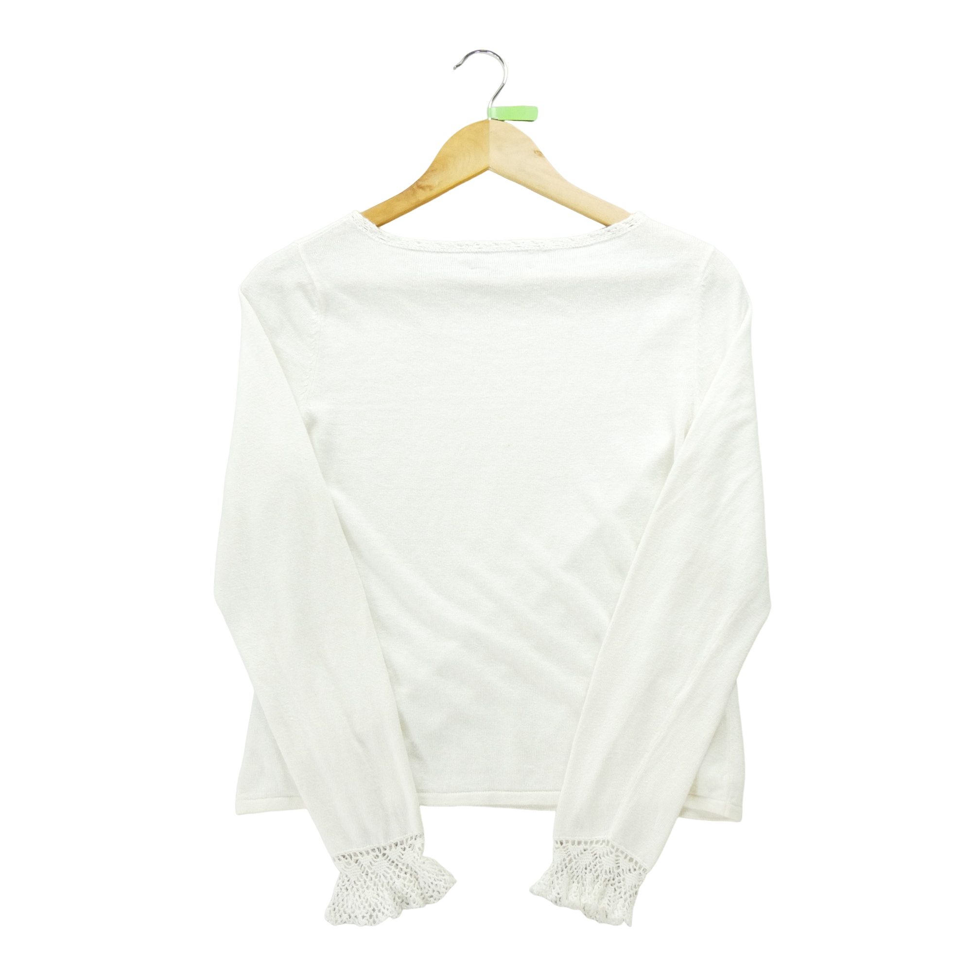 Pull Femme  en lin Blanc 2