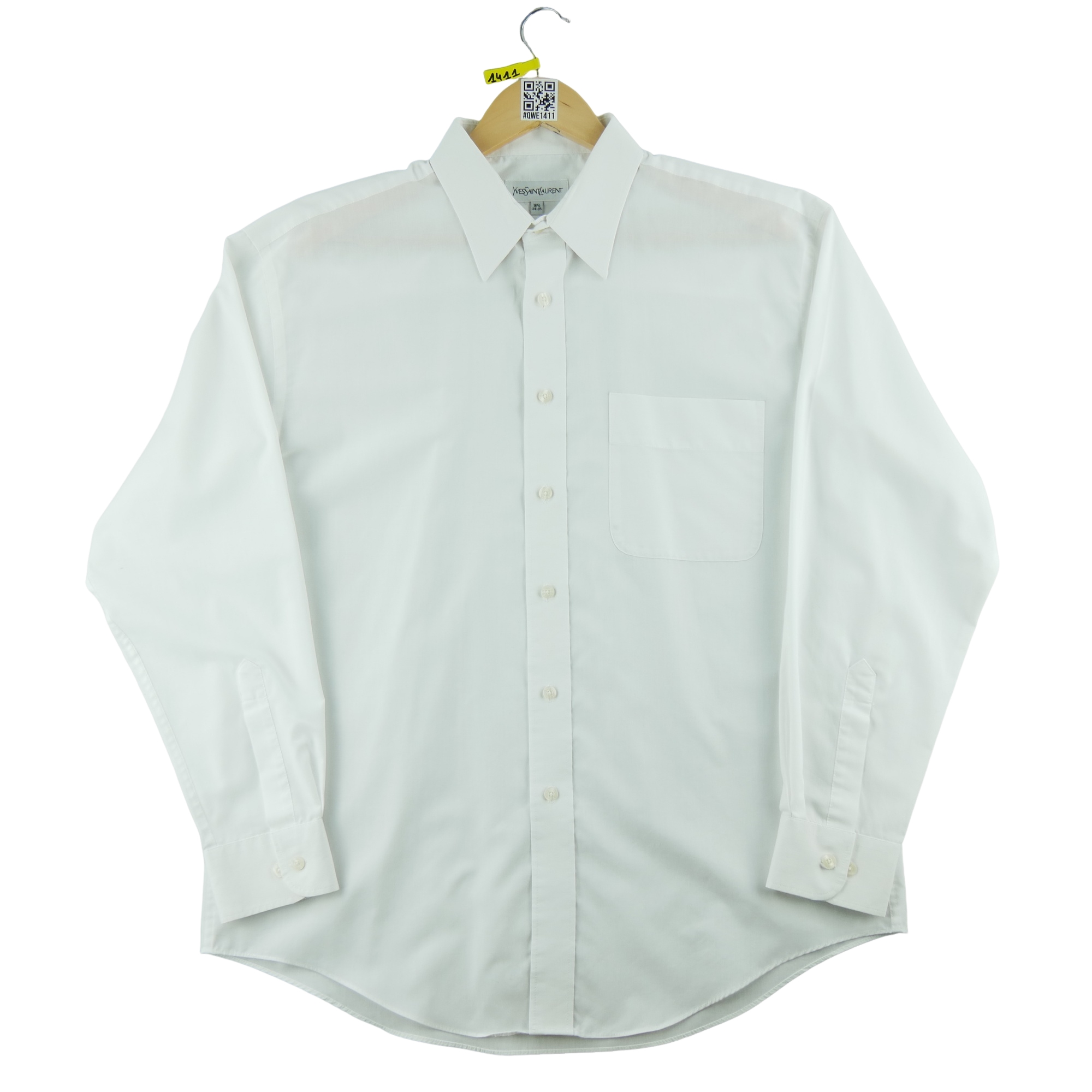 Chemise classiques Homme uni Blanc 2