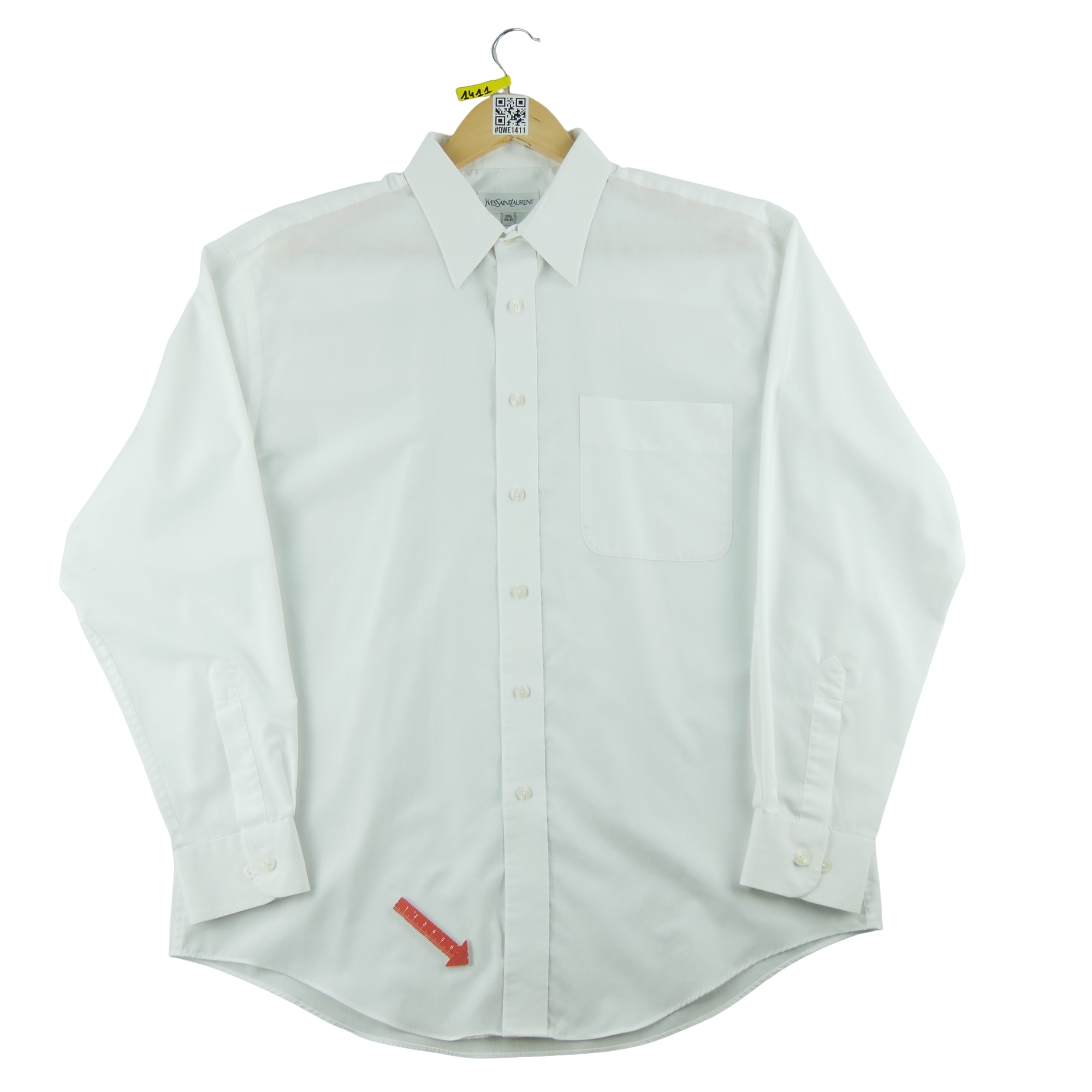 Chemise classiques Homme uni Blanc 6