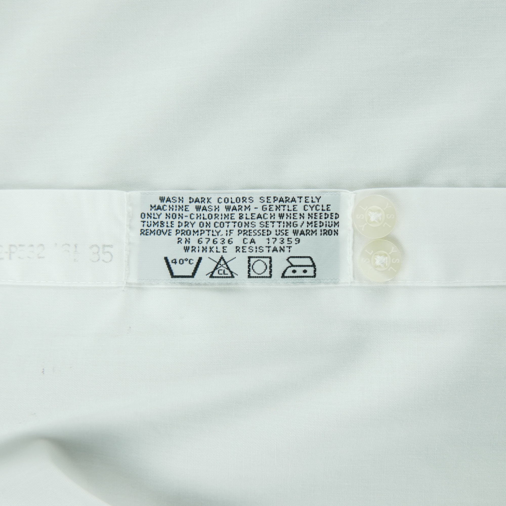 Chemise classiques Homme uni Blanc 9
