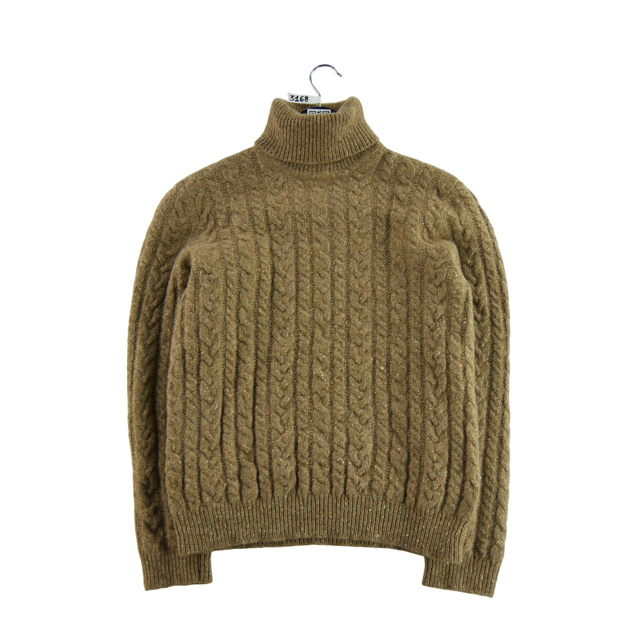 Pull Femme  en laine col roulé Beige 1