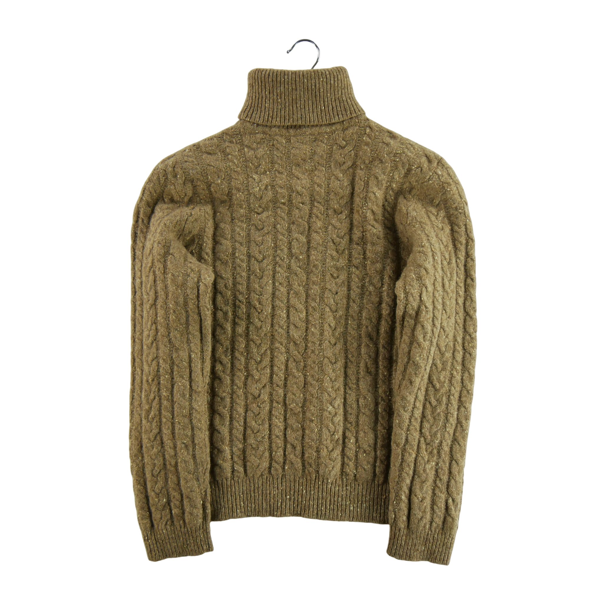 Pull Femme  en laine col roulé Beige 2
