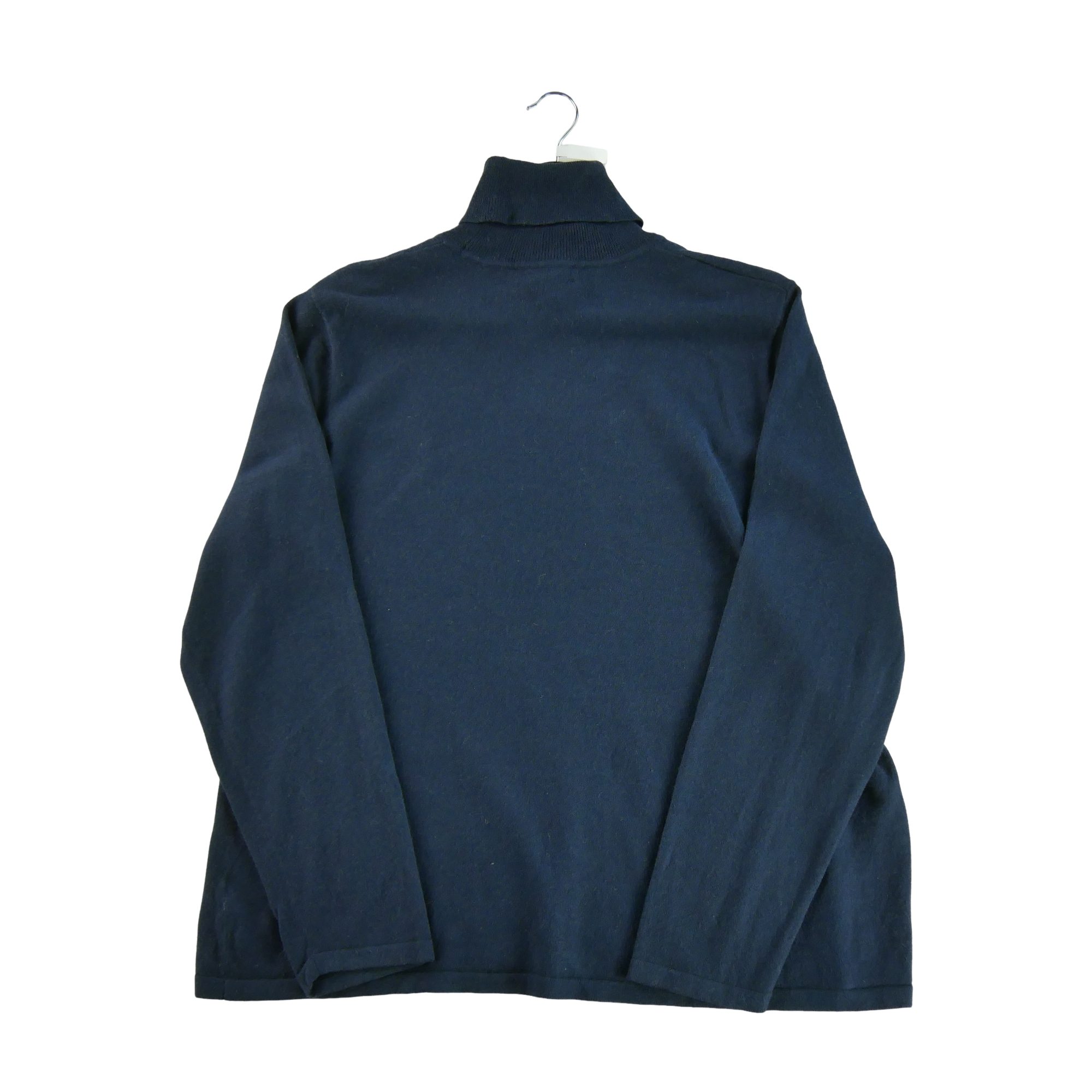 Pull Femme  en laine col roulé Marine 2