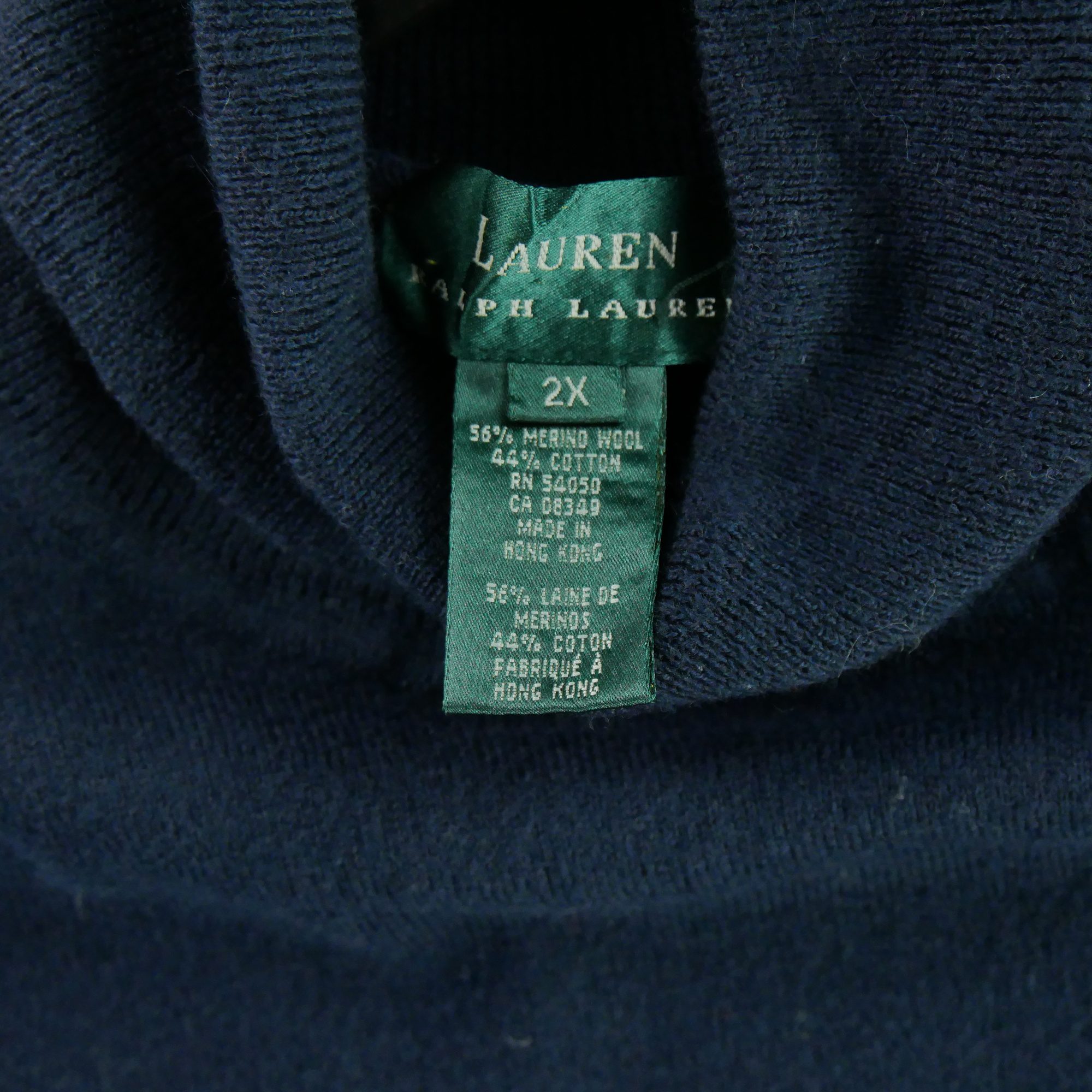 Pull Femme  en laine col roulé Marine 5