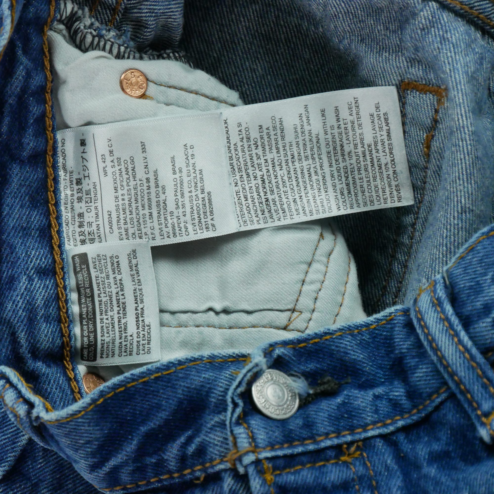 Jean Homme Levis 501 Bleu 8