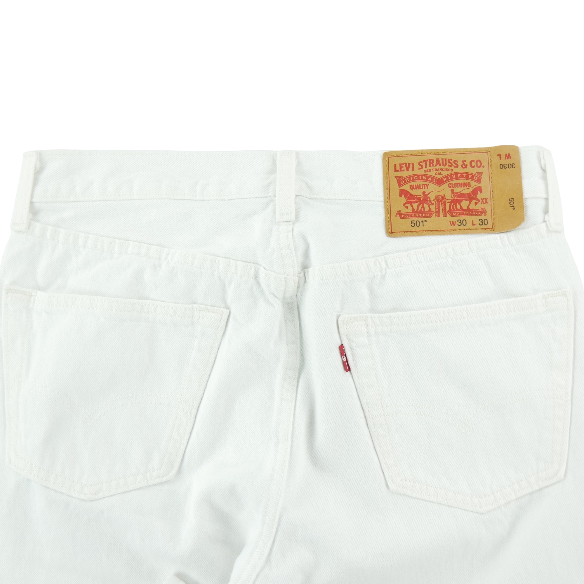 Jean Homme Levis 501 Blanc 4
