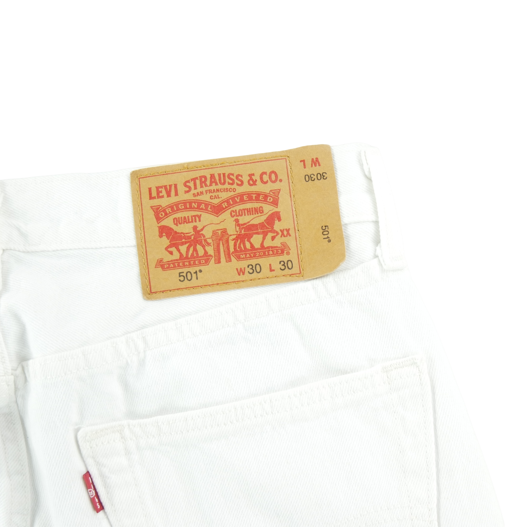 Jean Homme Levis 501 Blanc 5