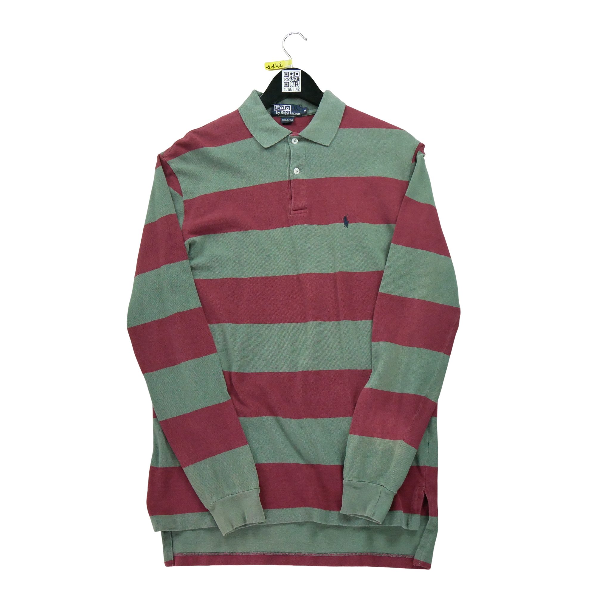 Polo manches longues Homme Vert - Bon état