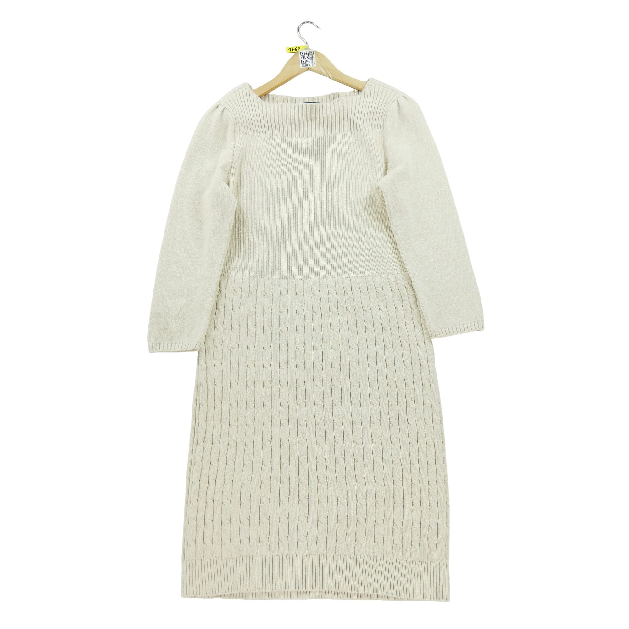 Robe Femme en maille torsadée Beige 1