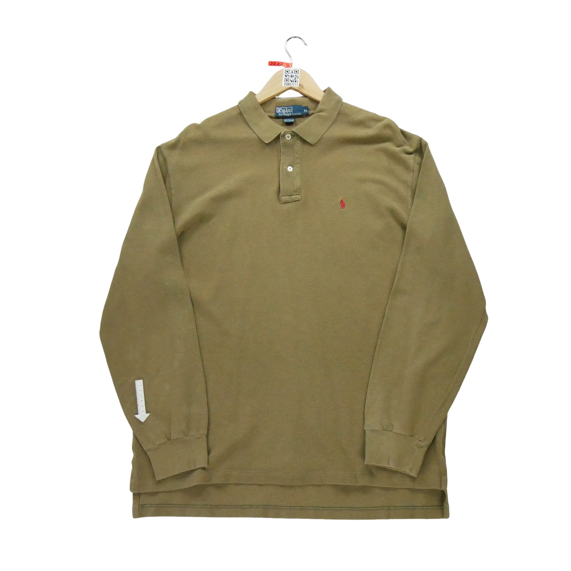Polo manches longues Homme  Kaki 3