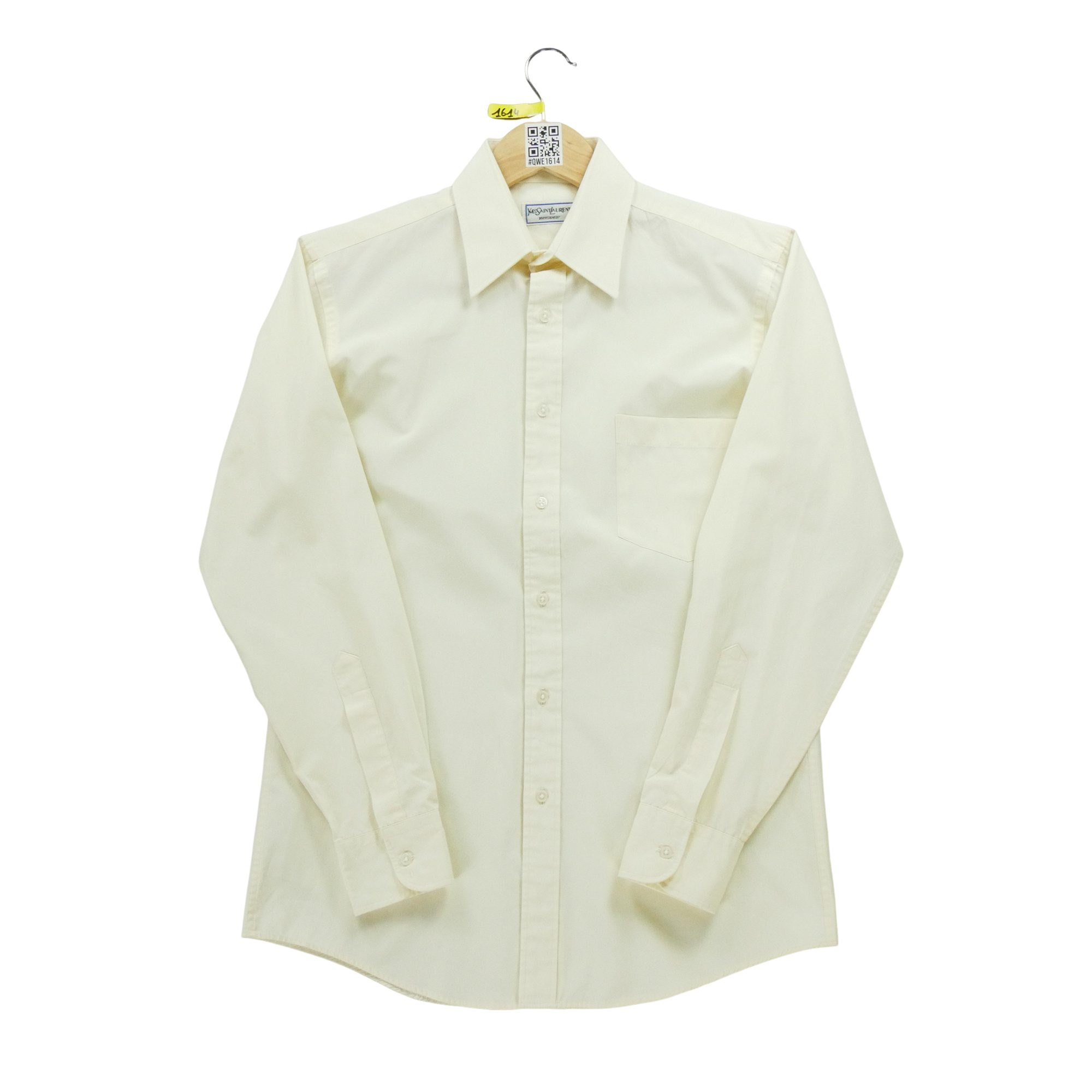Chemise classiques Homme uni Jaune 2
