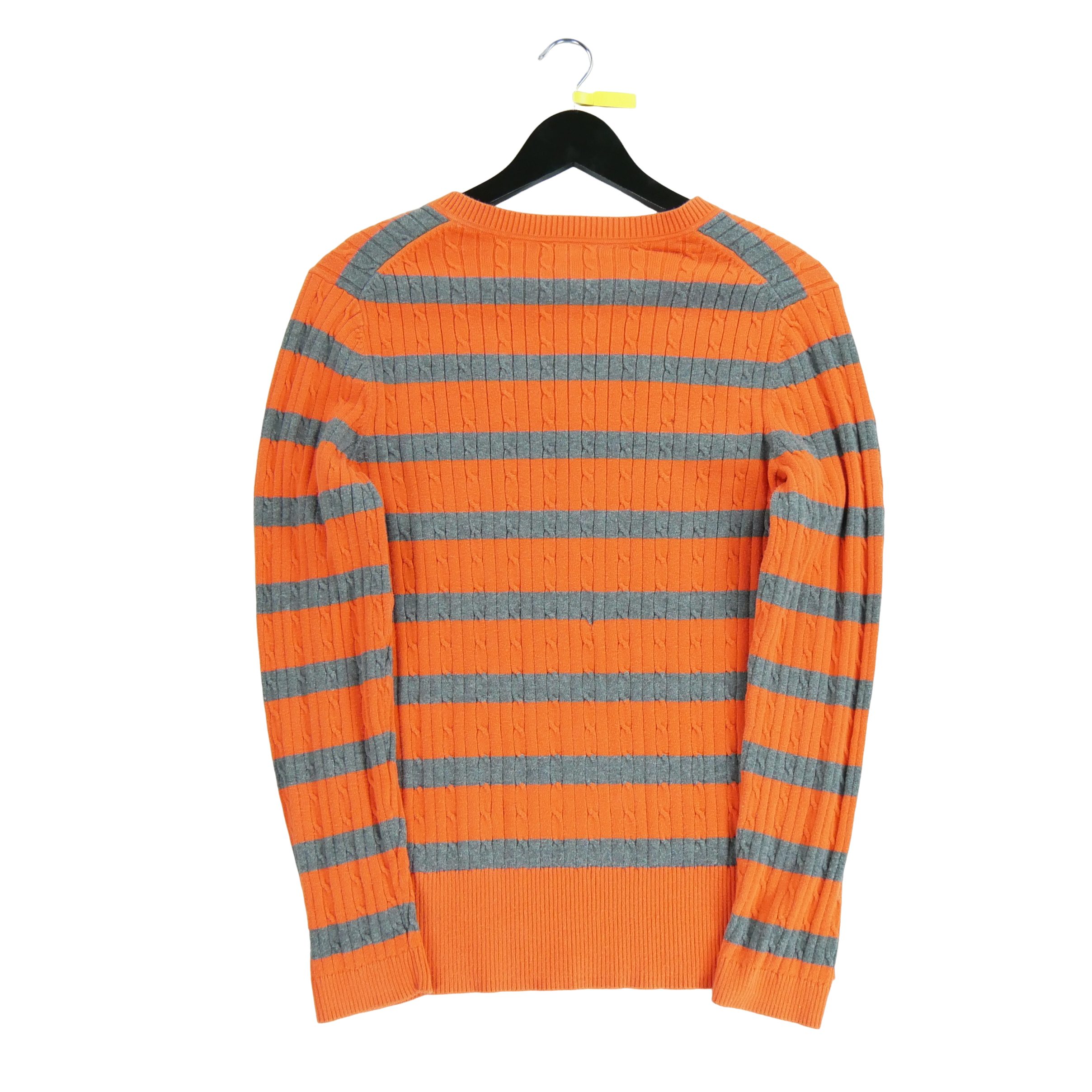 Pull Femme  en maille torsadée Orange 2