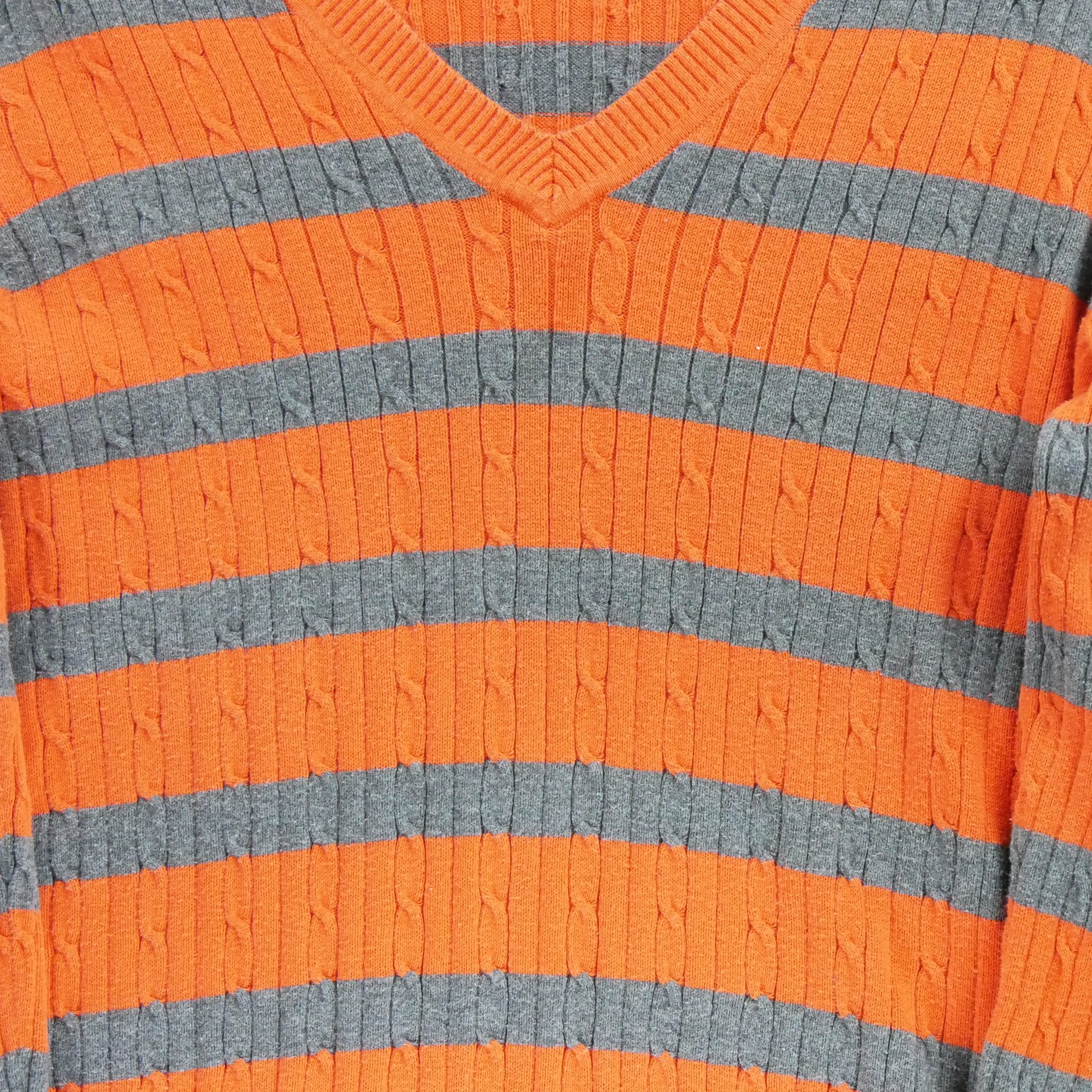 Pull Femme  en maille torsadée Orange 3