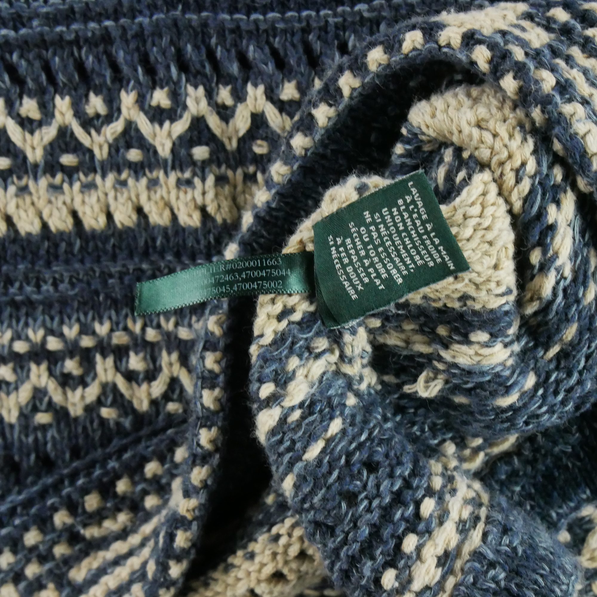Pull Femme  en lin Bleu 6