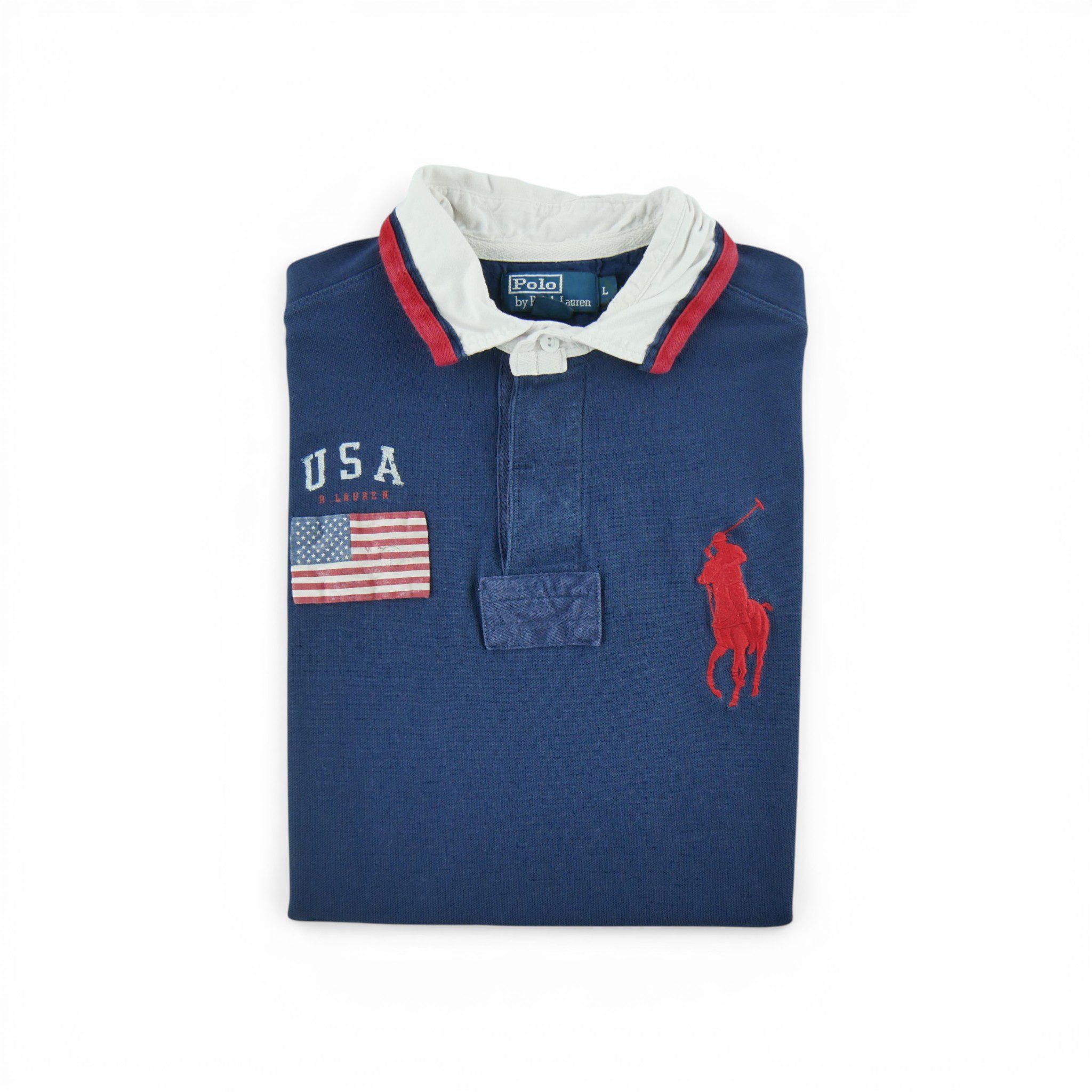 Polo manches courtes Homme  USA Flag 1