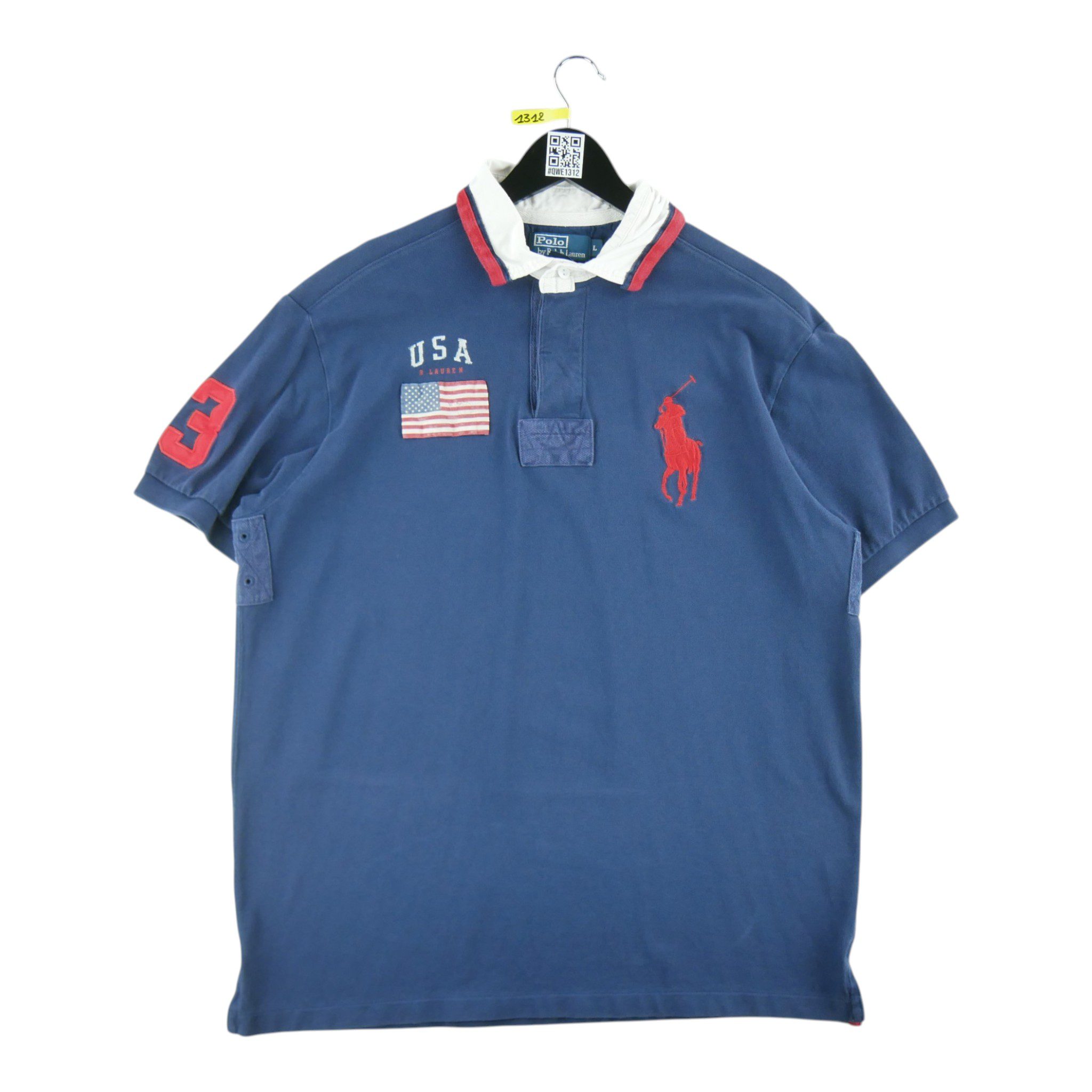 Polo manches courtes Homme  USA Flag 2