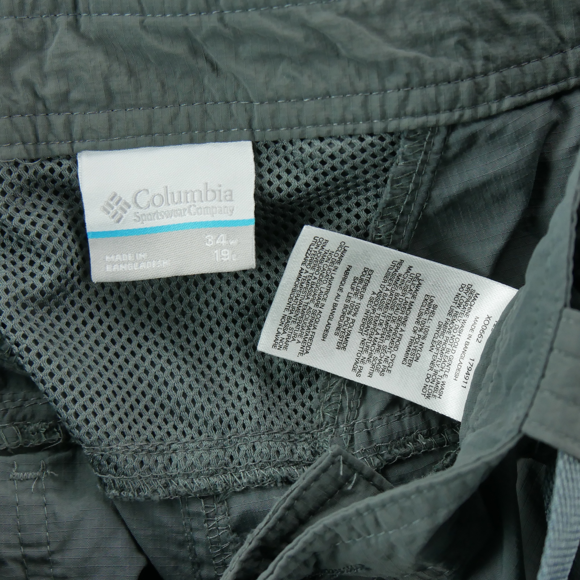 Pantacourt Homme US 34W / 19L Gris 5