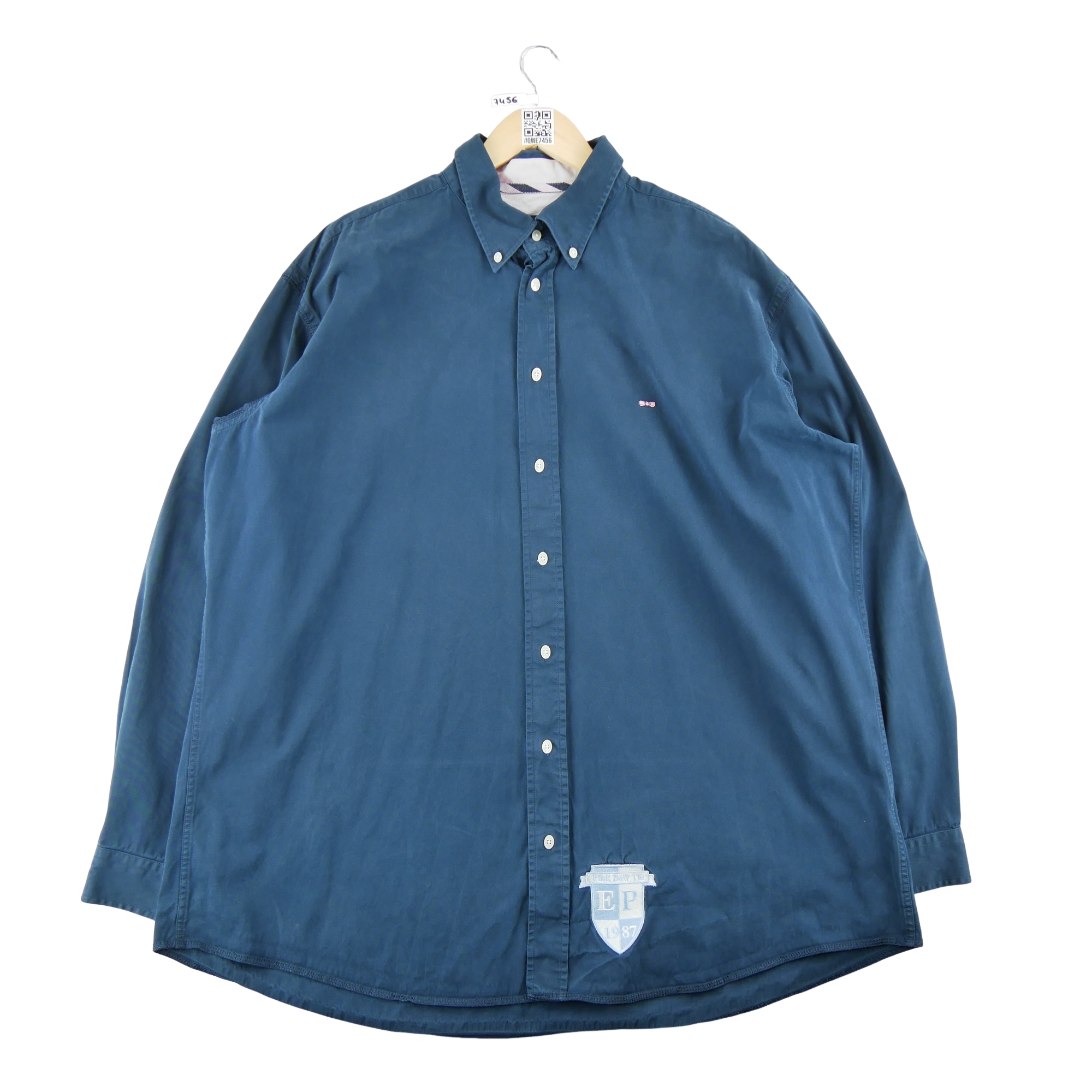 Chemise classiques Homme uni Marine 1