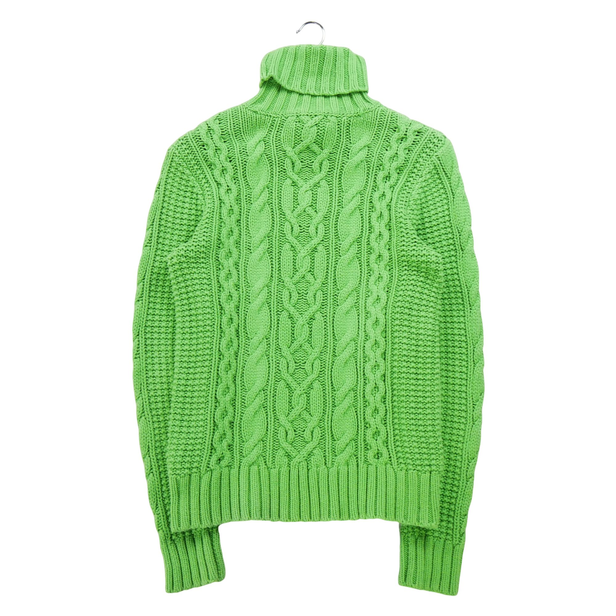 Pull Femme  col roulé Vert 2