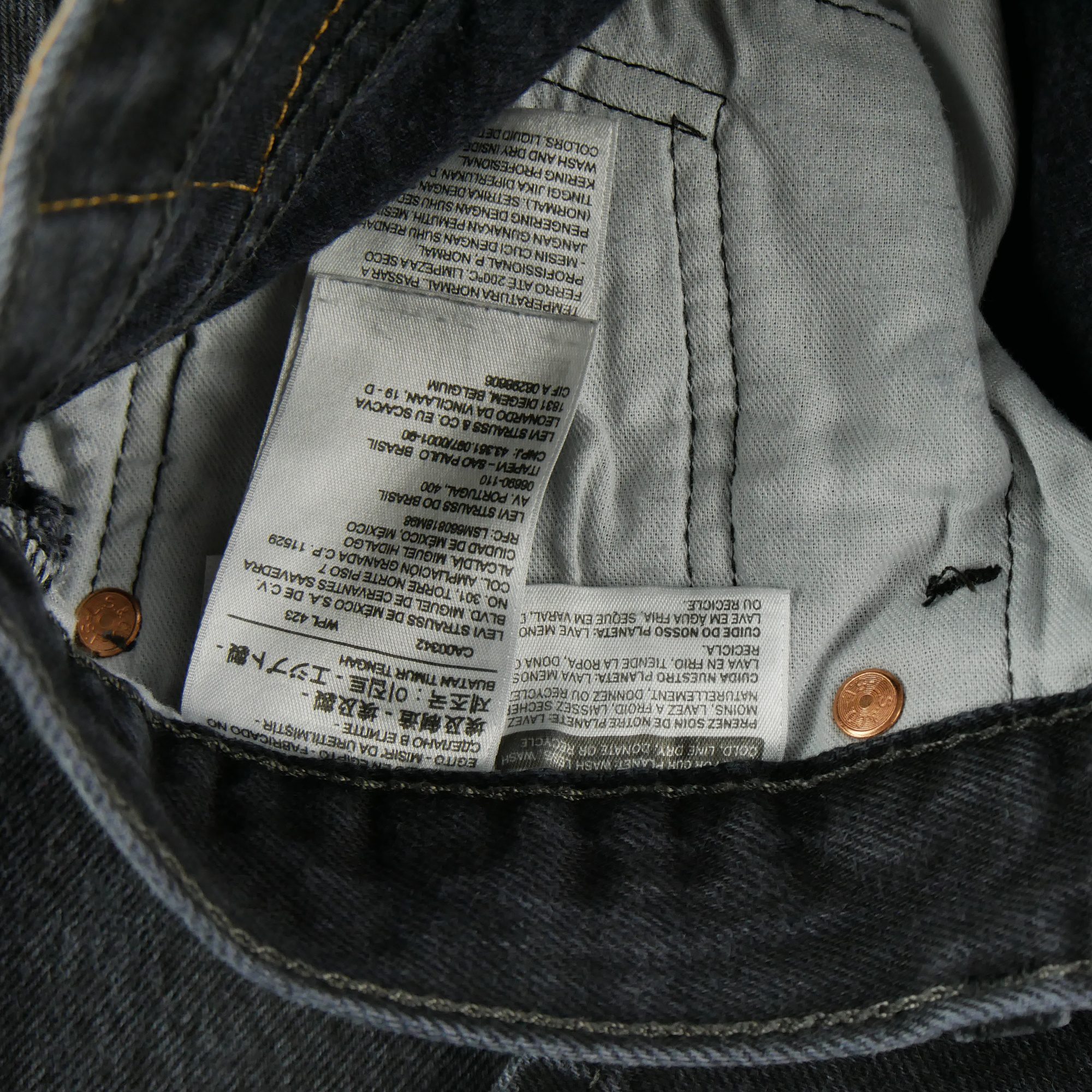 Jean Homme Levis 501 Noir 7