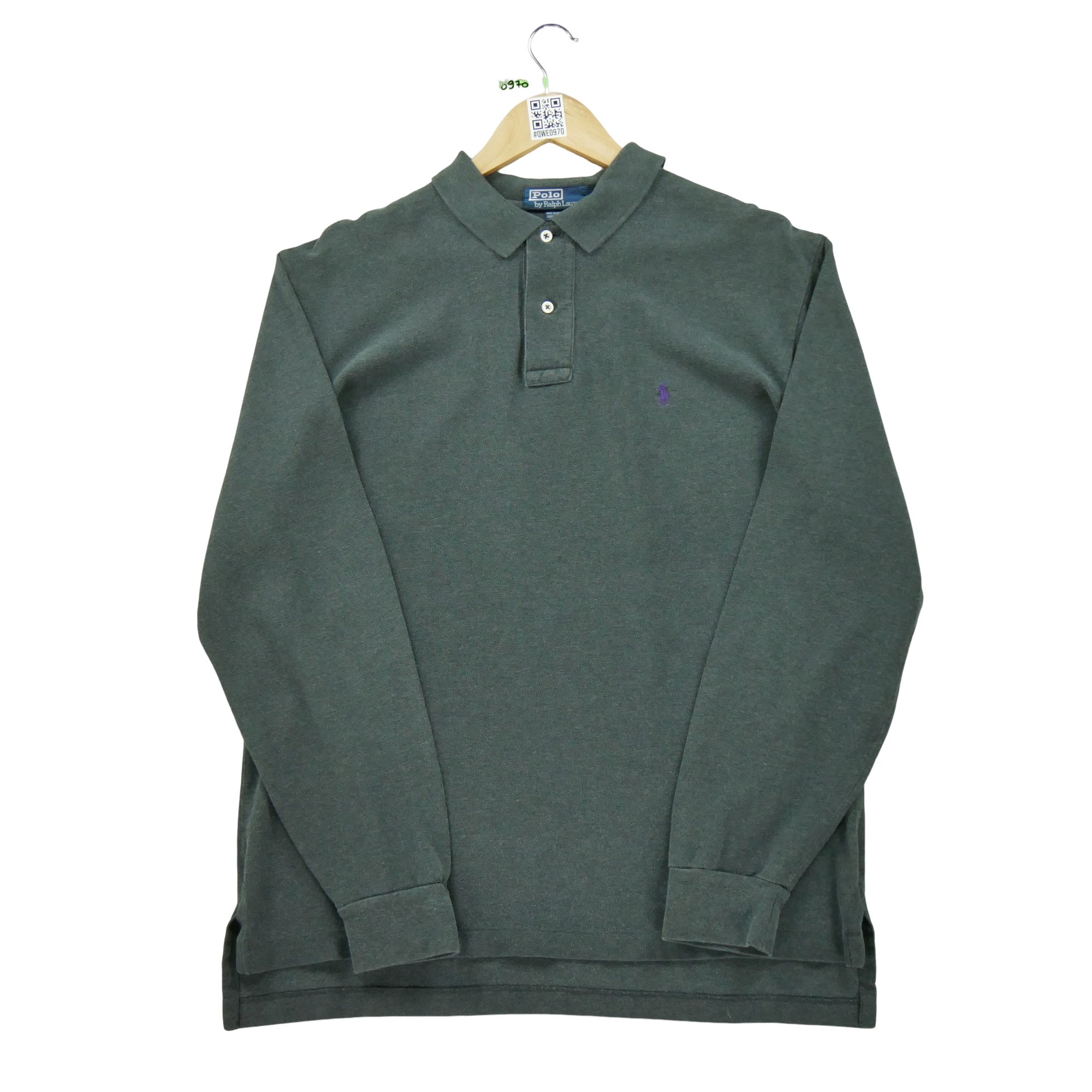 Polo manches longues Homme  Gris 2