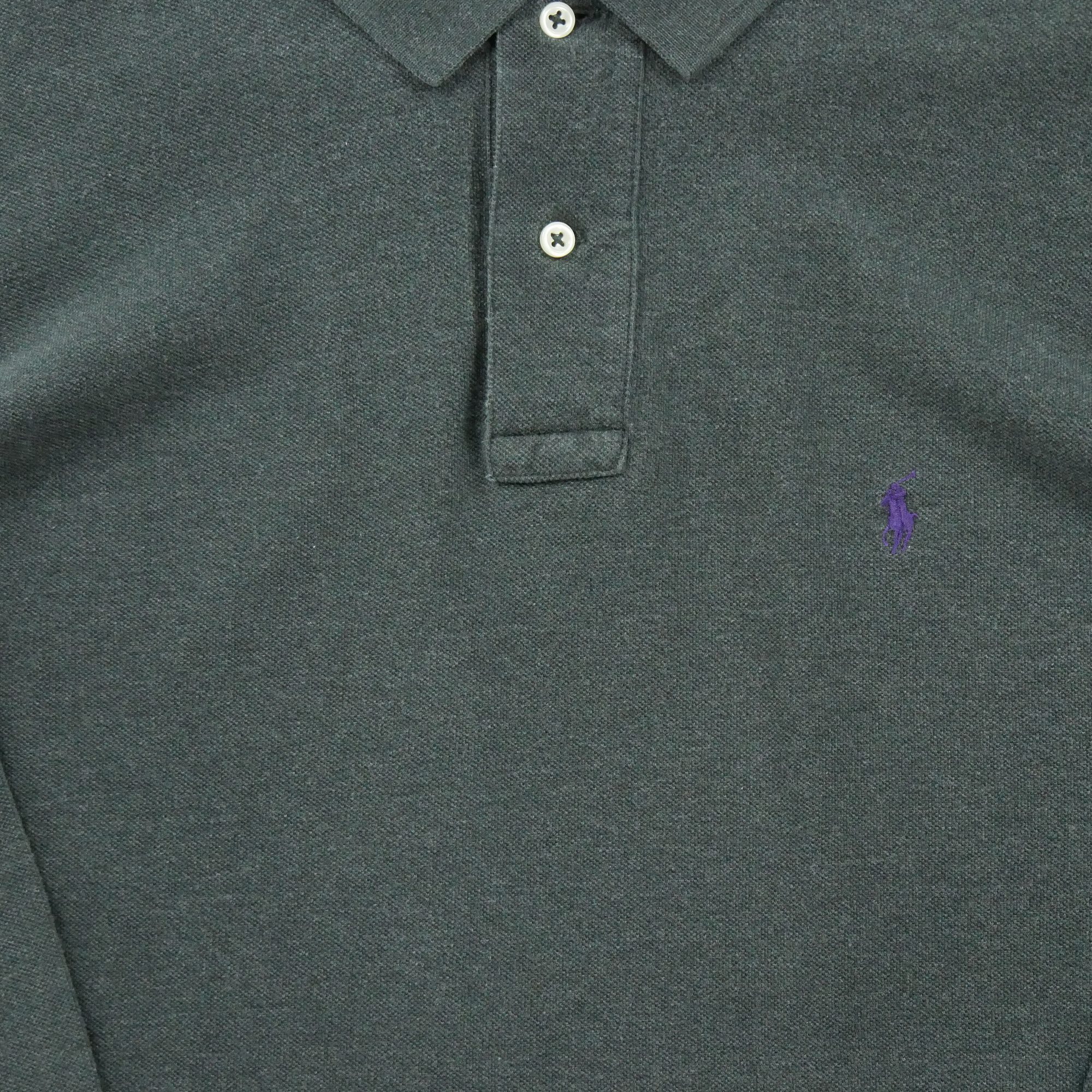 Polo manches longues Homme  Gris 4