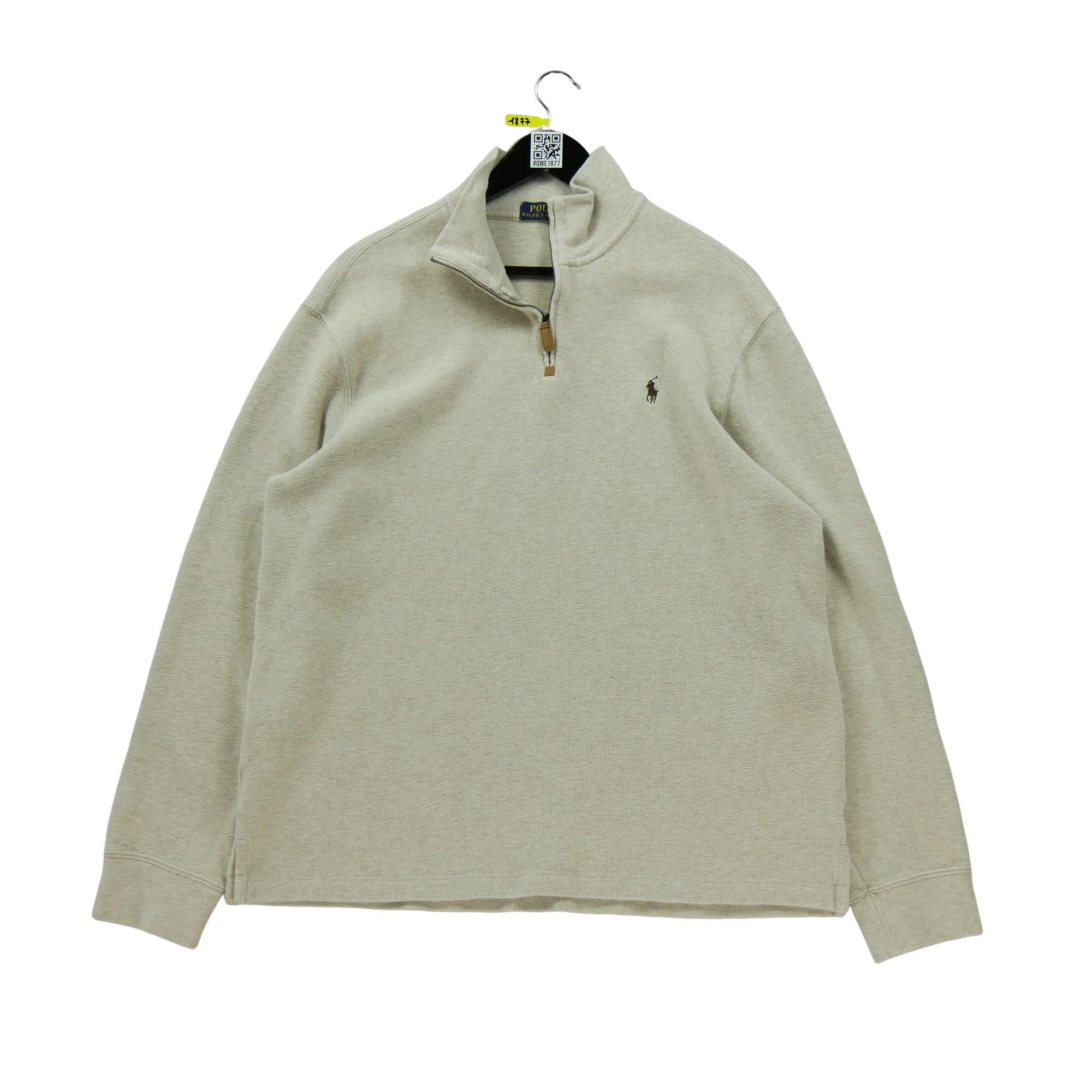 Pull Homme  demi-zippé Beige 1