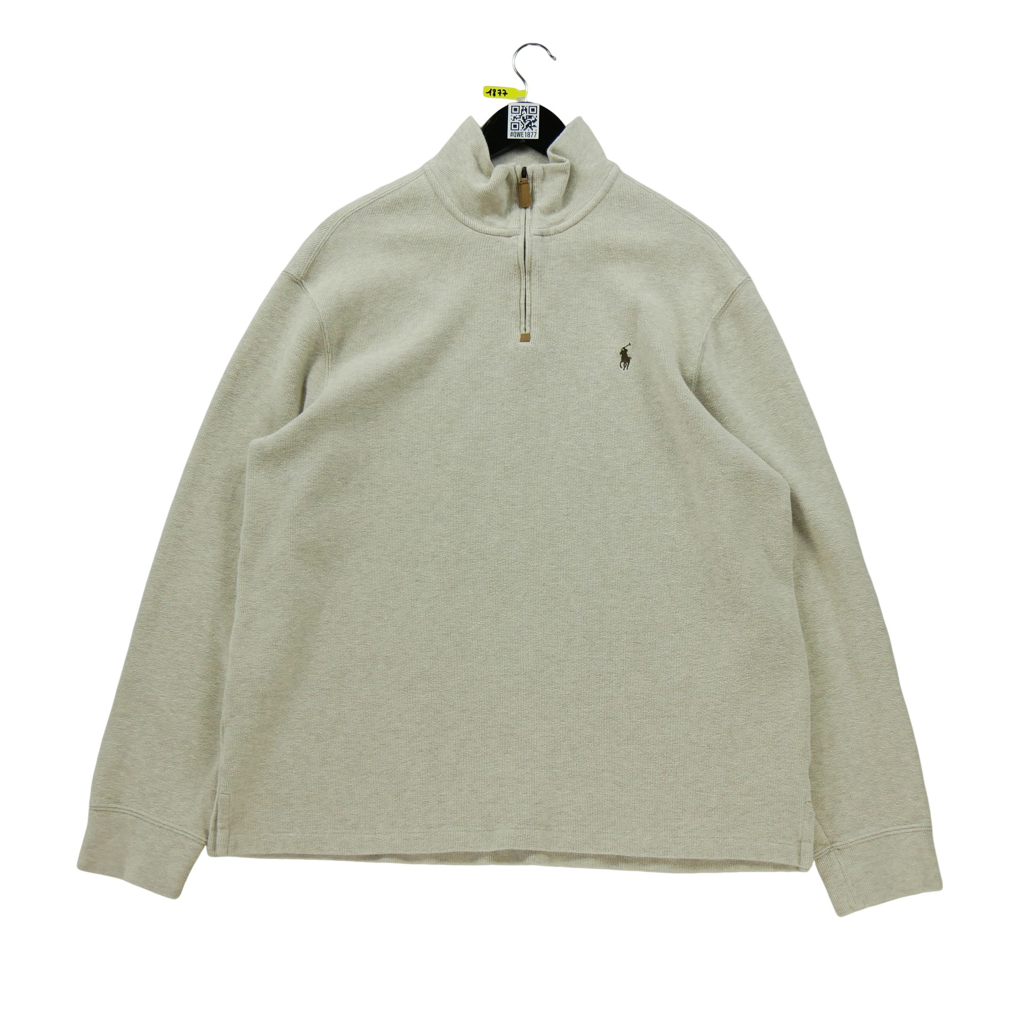 Pull Homme  demi-zippé Beige 3
