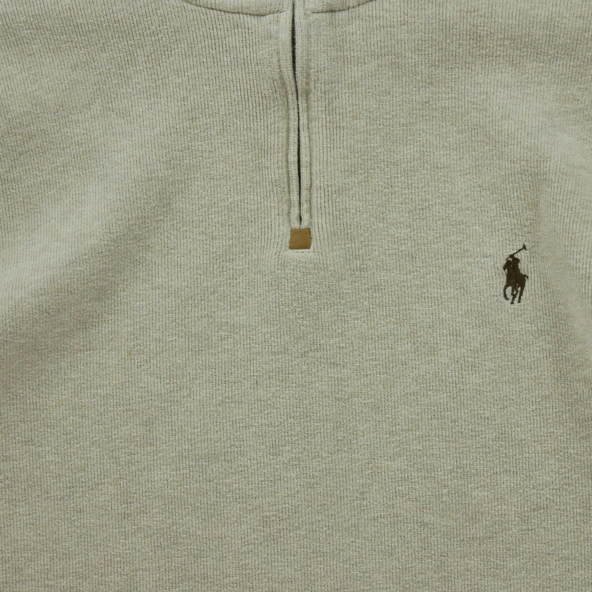 Pull Homme  demi-zippé Beige 4
