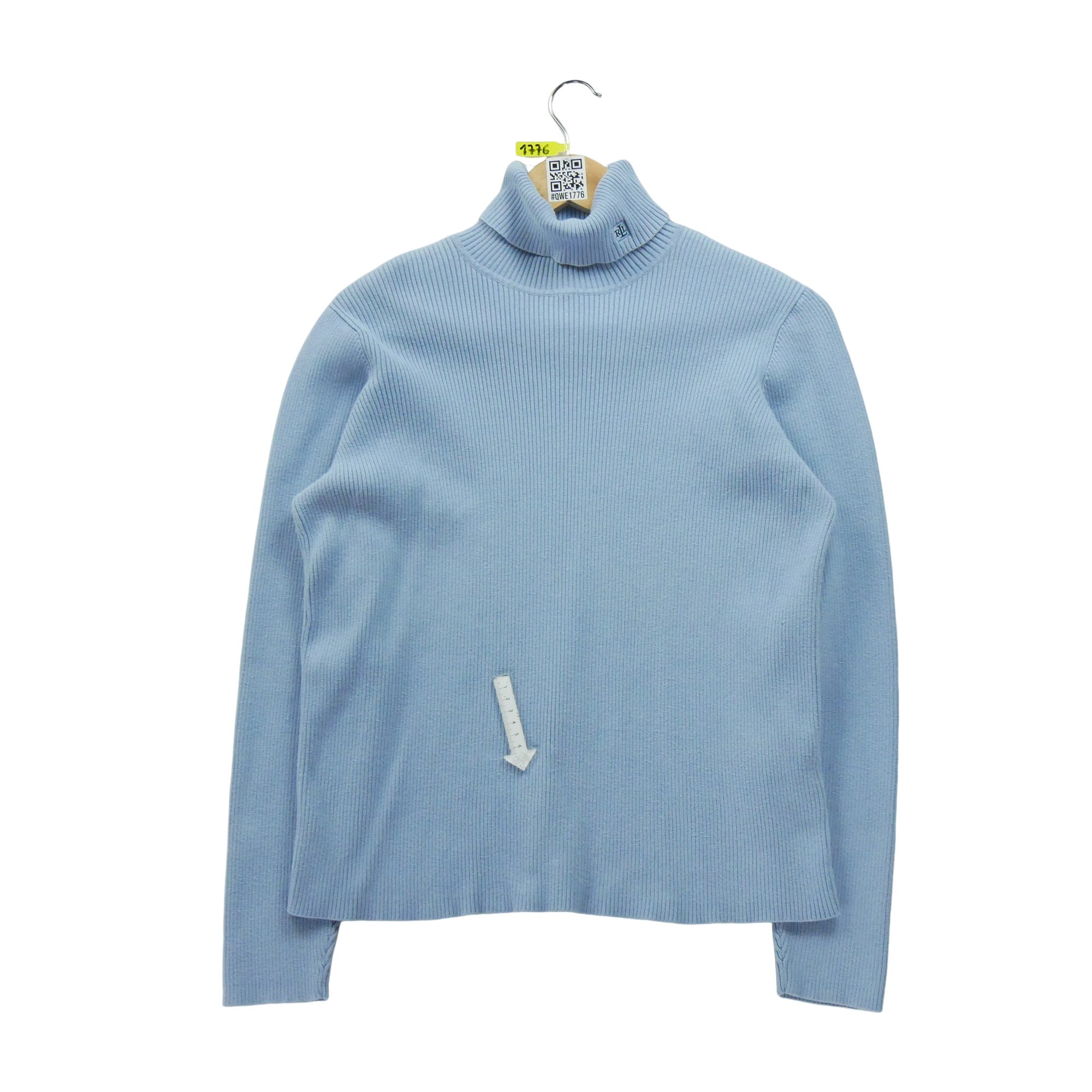 Pull Femme  col roulé Bleu clair 4