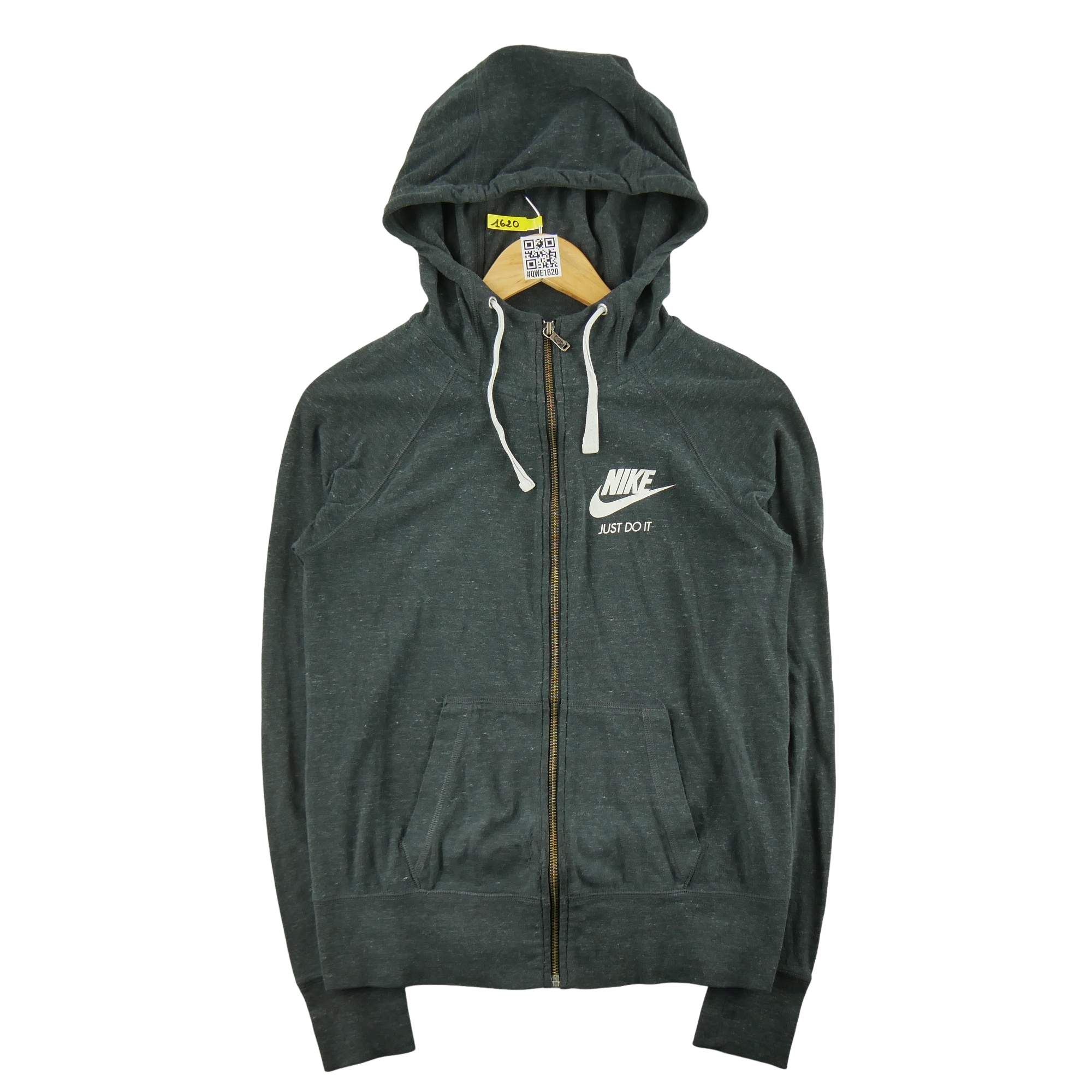 Sweat à capuche Femme  full zip Gris 1