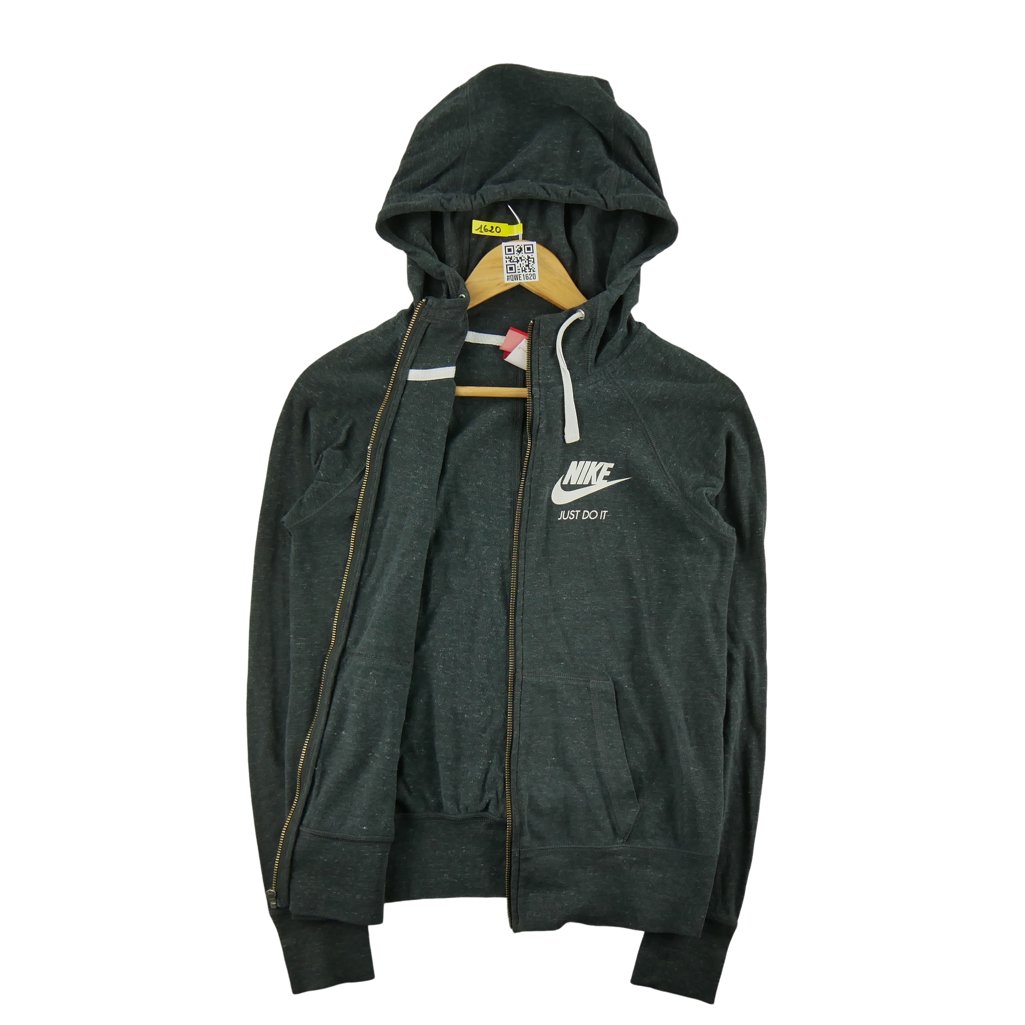 Sweat à capuche Femme  full zip Gris 2