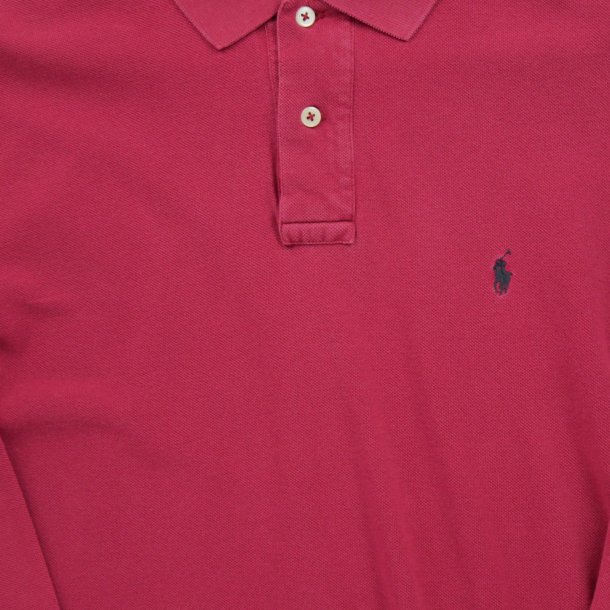 Polo manches longues Homme  Rouge 4