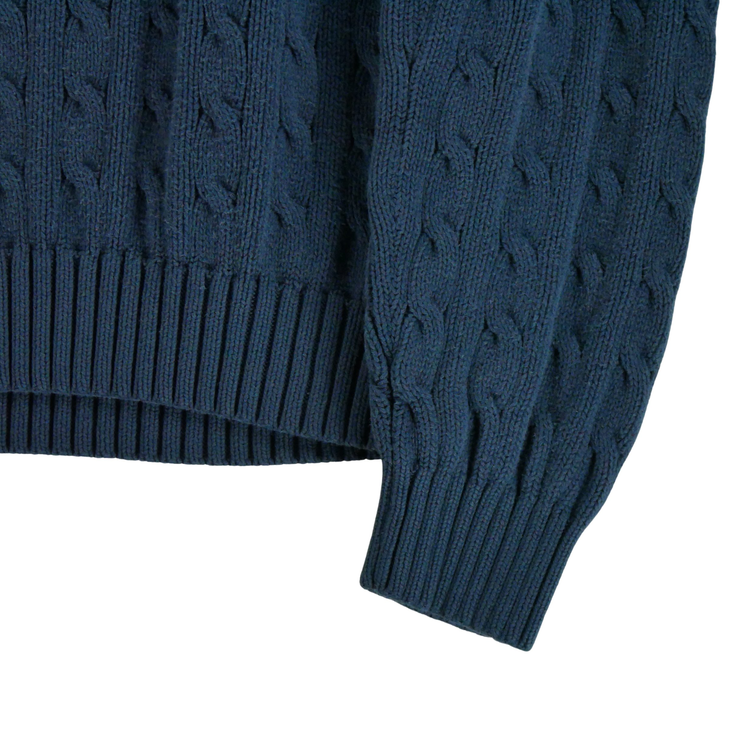 Pull Femme  en maille torsadée Marine 4