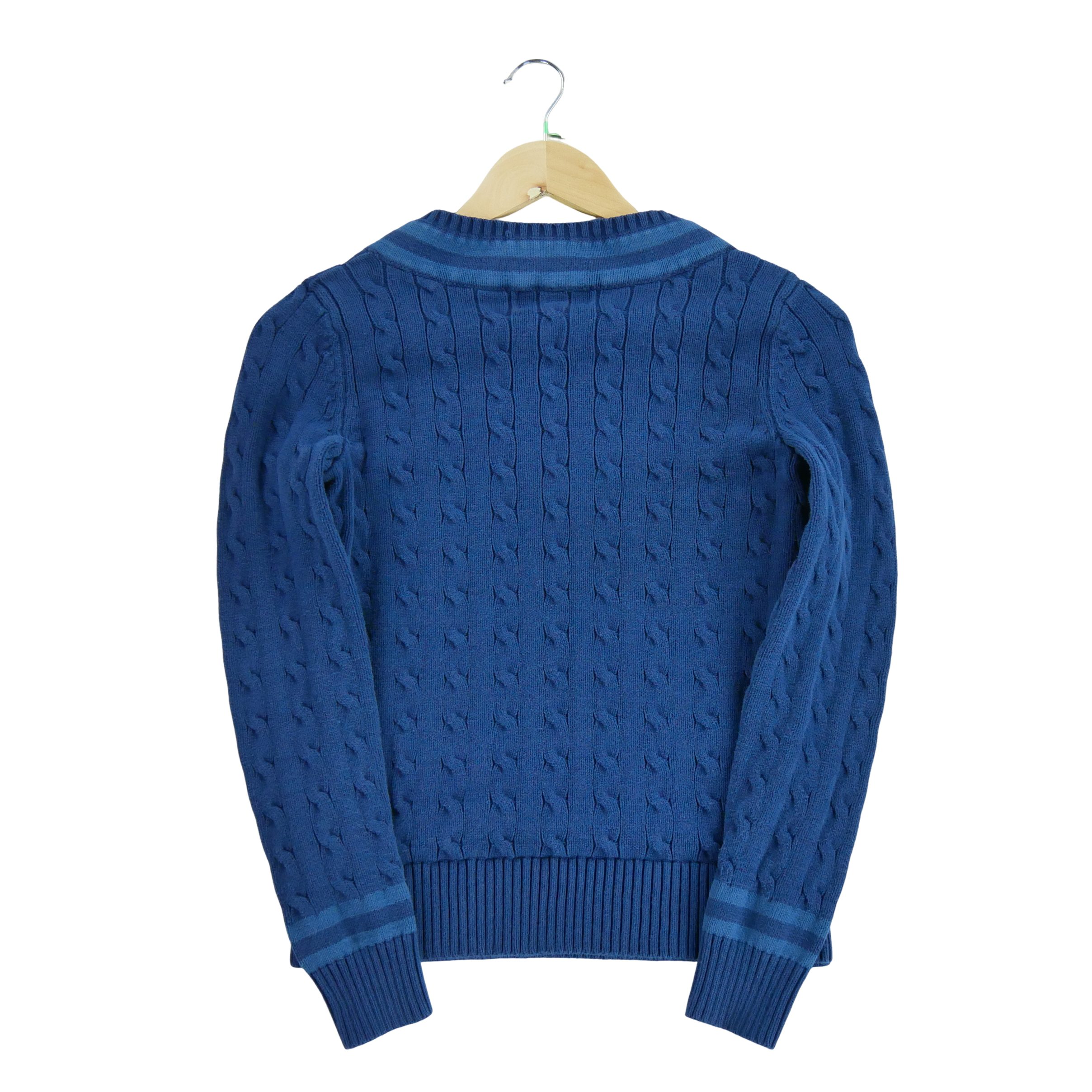 Pull Femme Torsadé Bleu 2