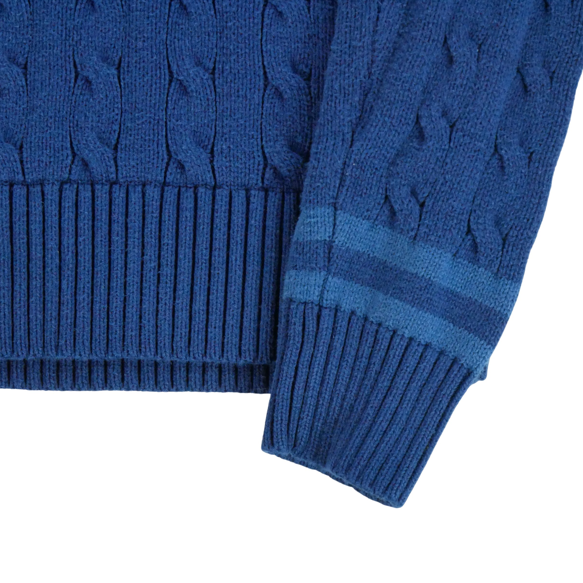 Pull Femme Torsadé Bleu 4