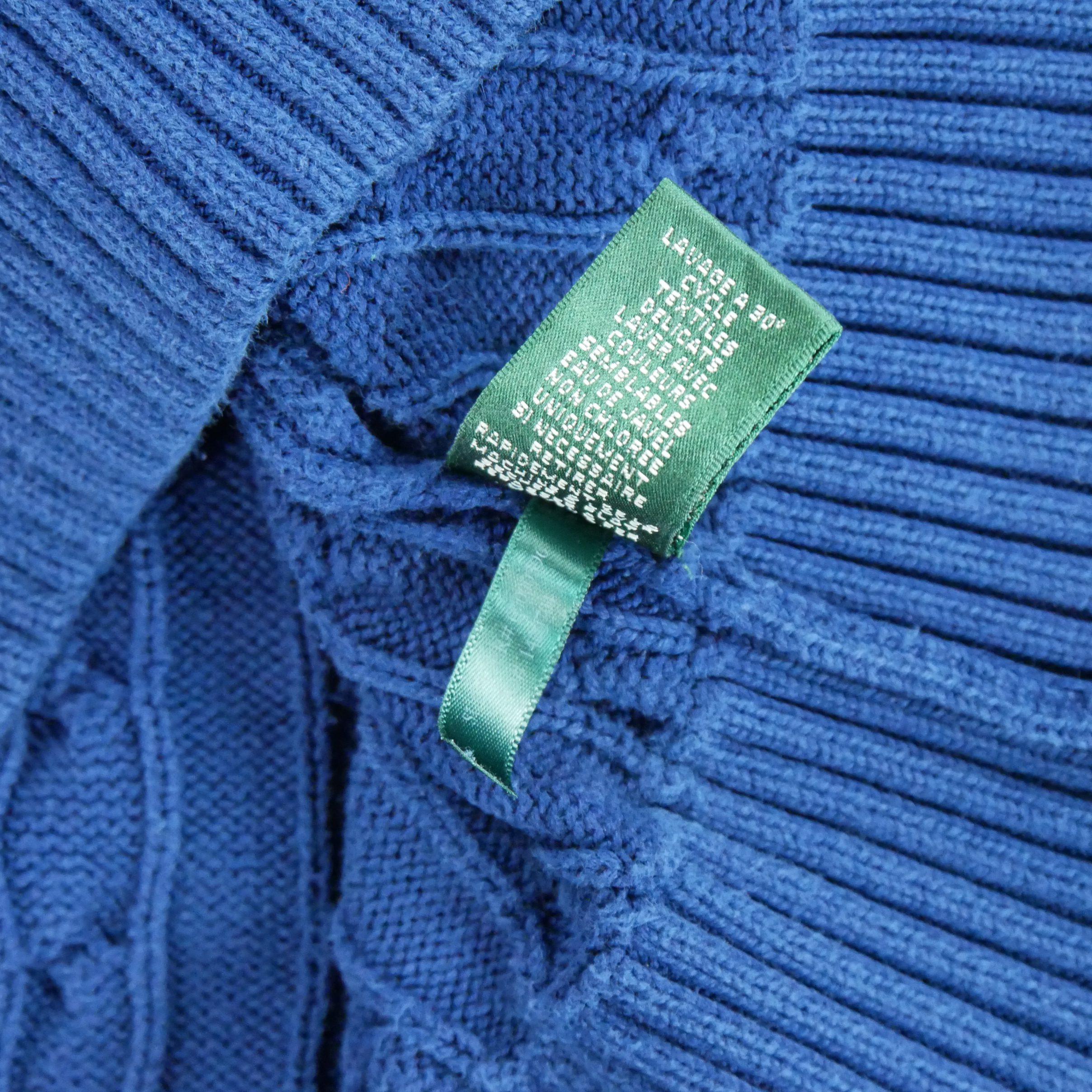 Pull Femme Torsadé Bleu 6