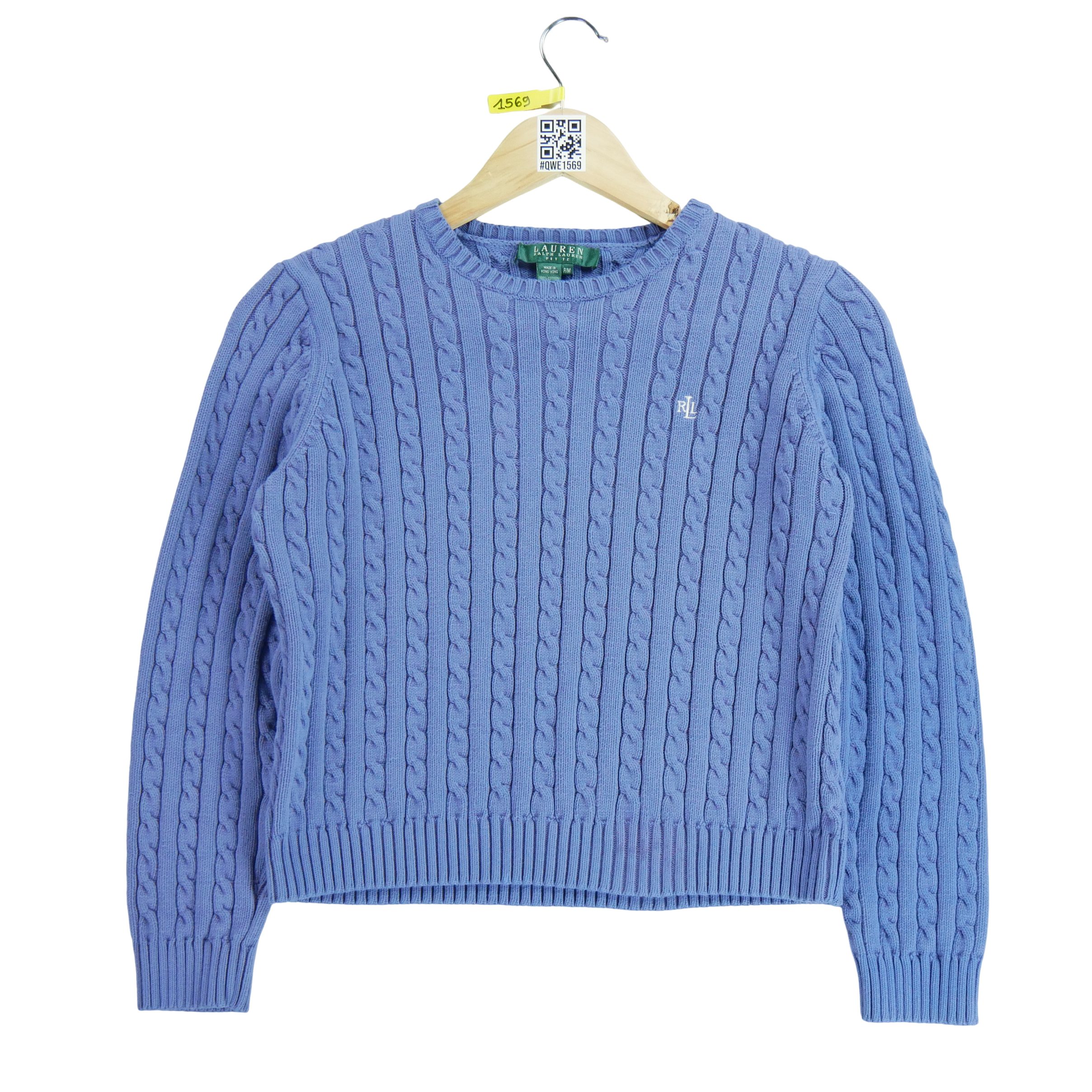 Pull en maille torsadée Violet 1