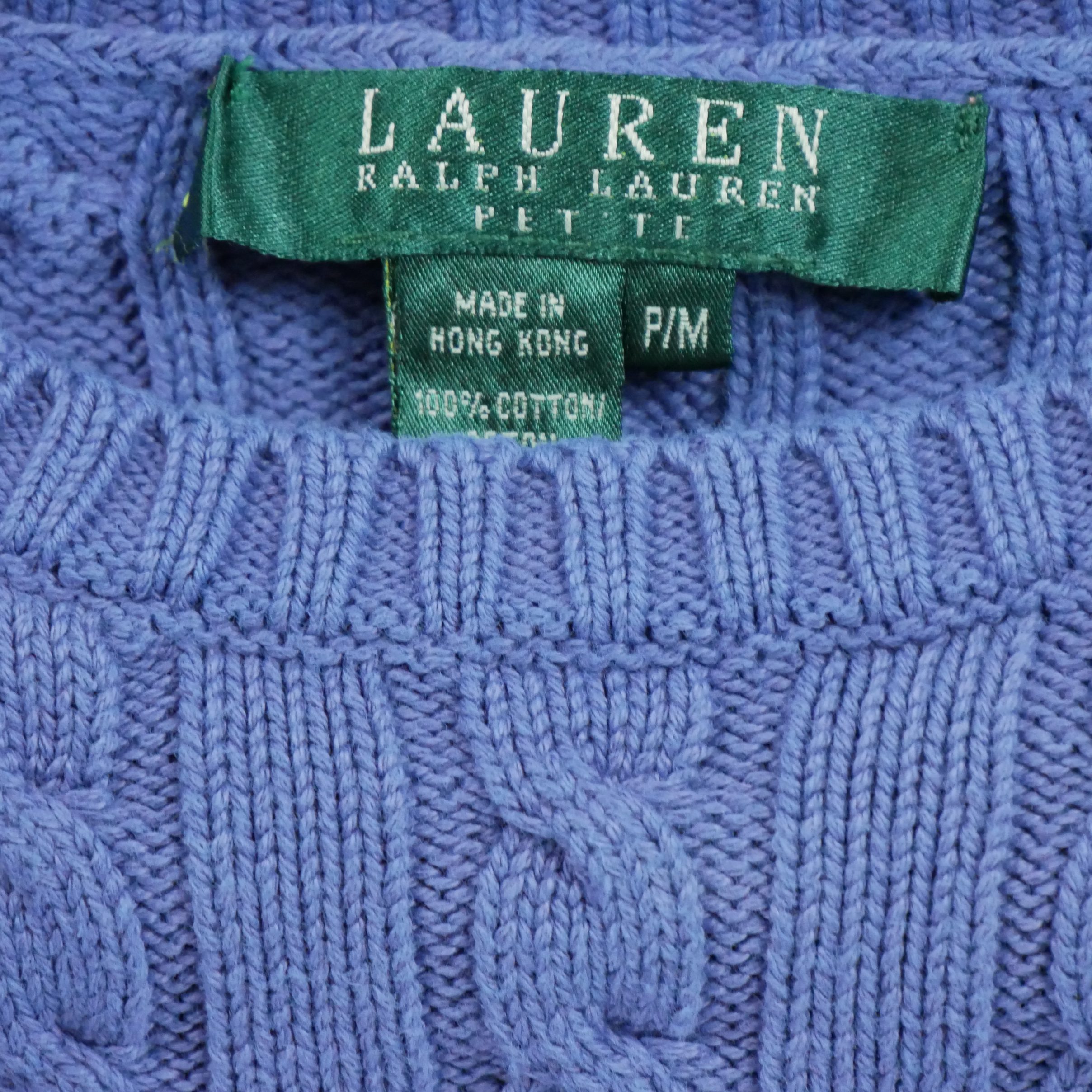 Pull en maille torsadée Violet 6