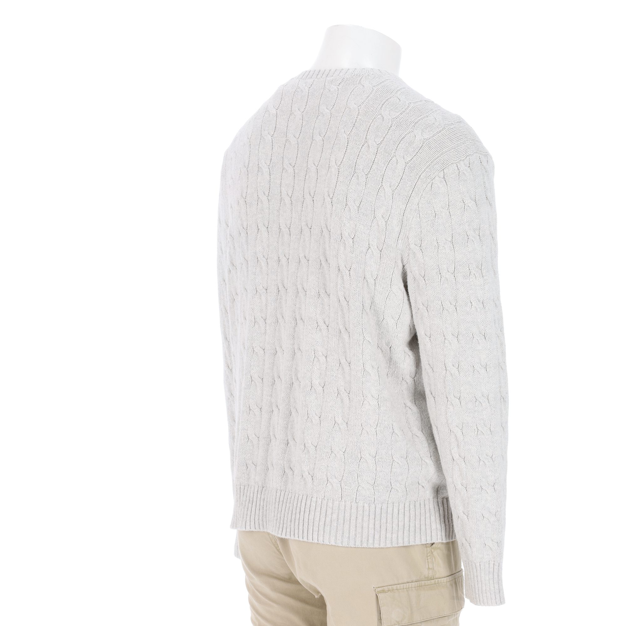 Pull Homme  Cable Knit Gris 4