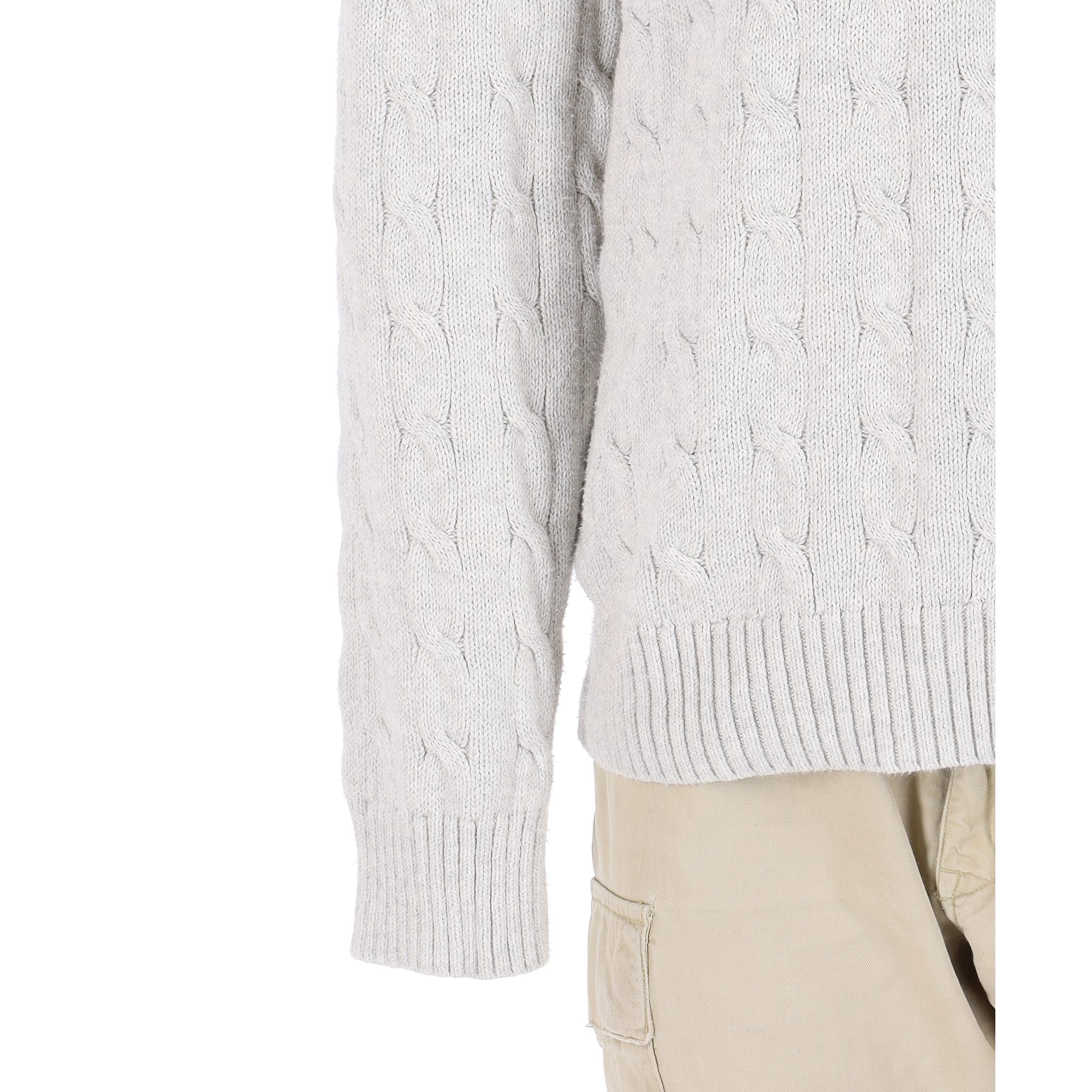 Pull Homme  Cable Knit Gris 6